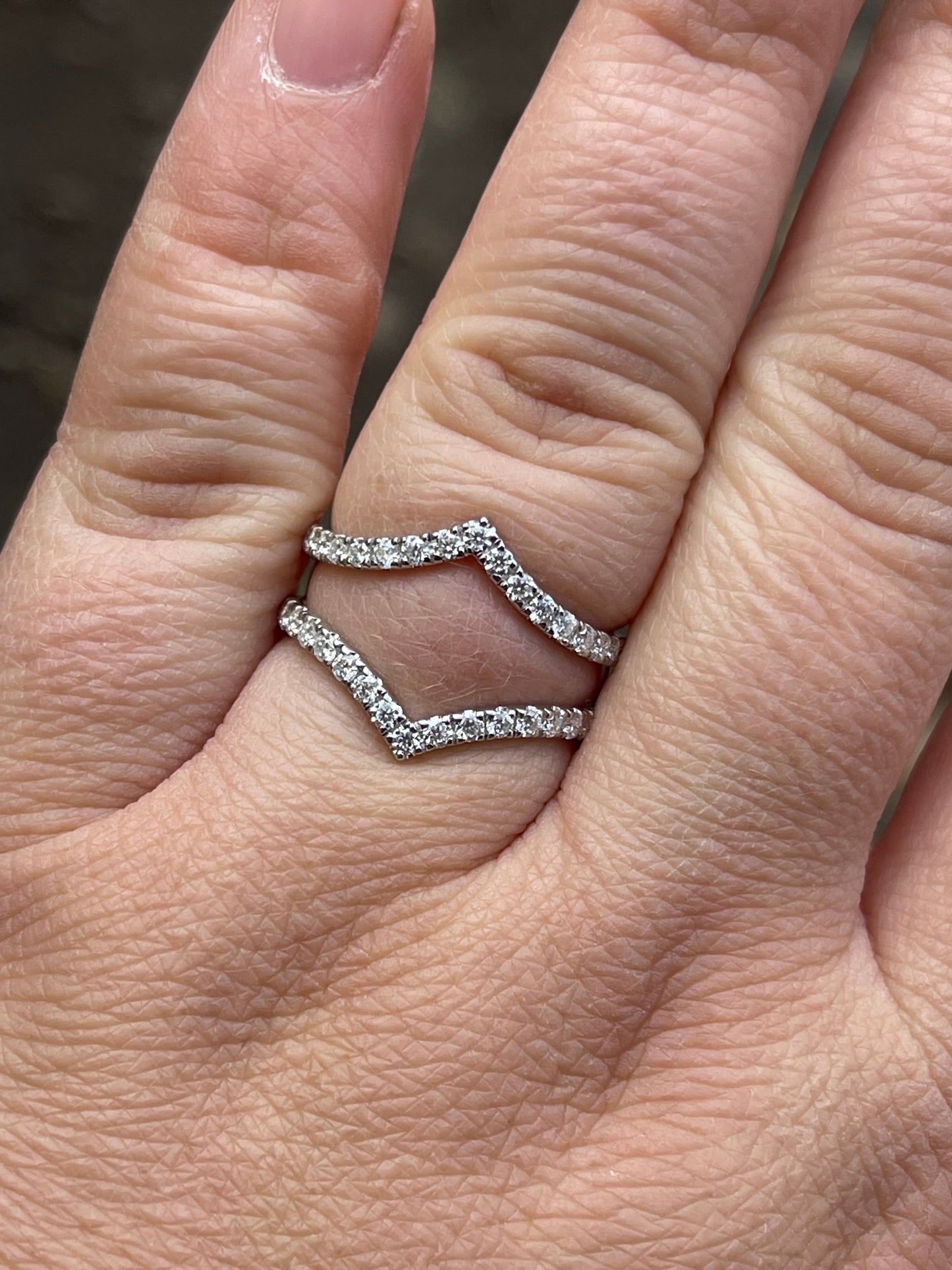 Joey Moissanite Sterling Silver Wedding Ring