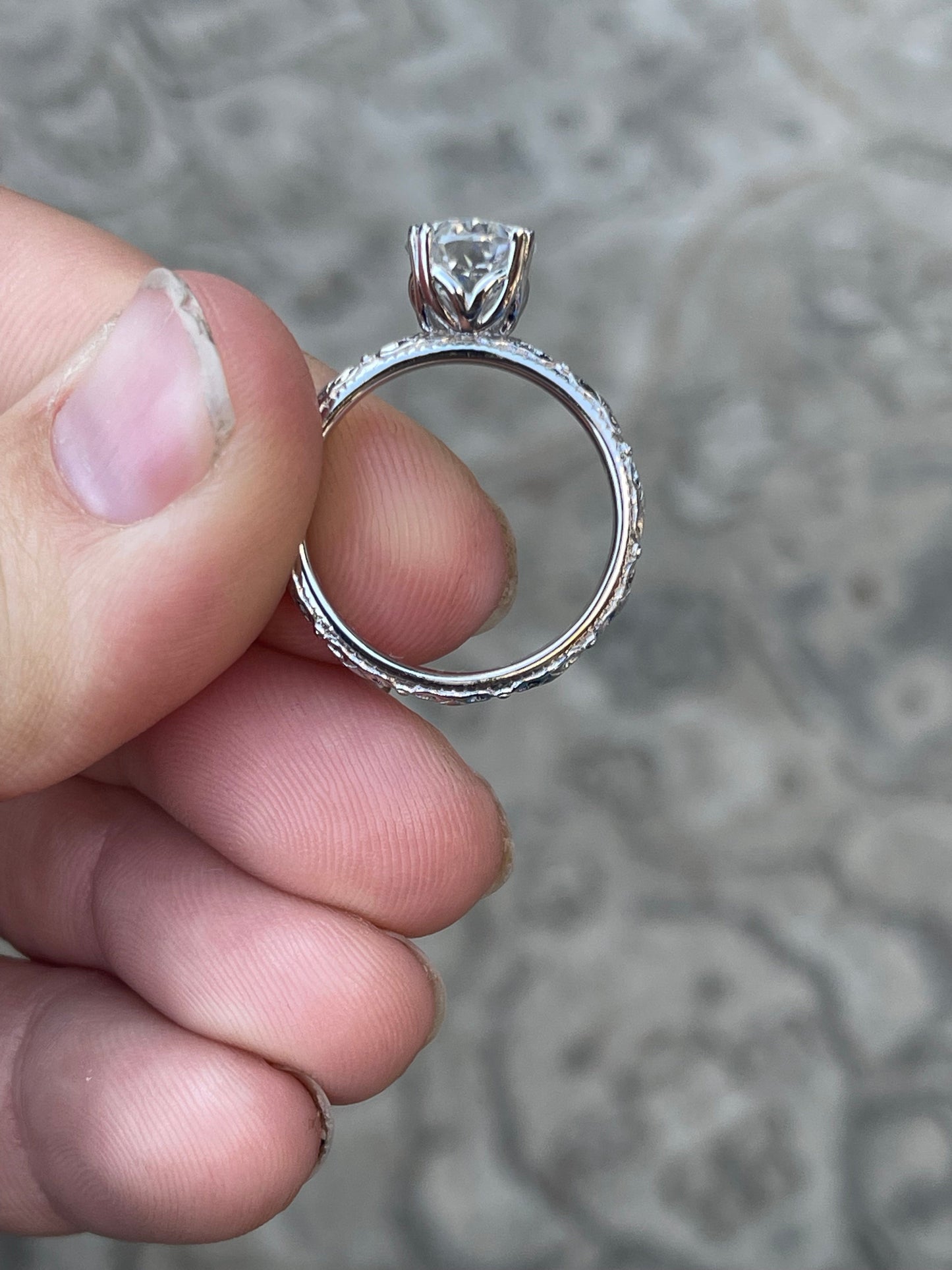 Victoria 7.5US Solitaire Sterling Silver Engagement Ring