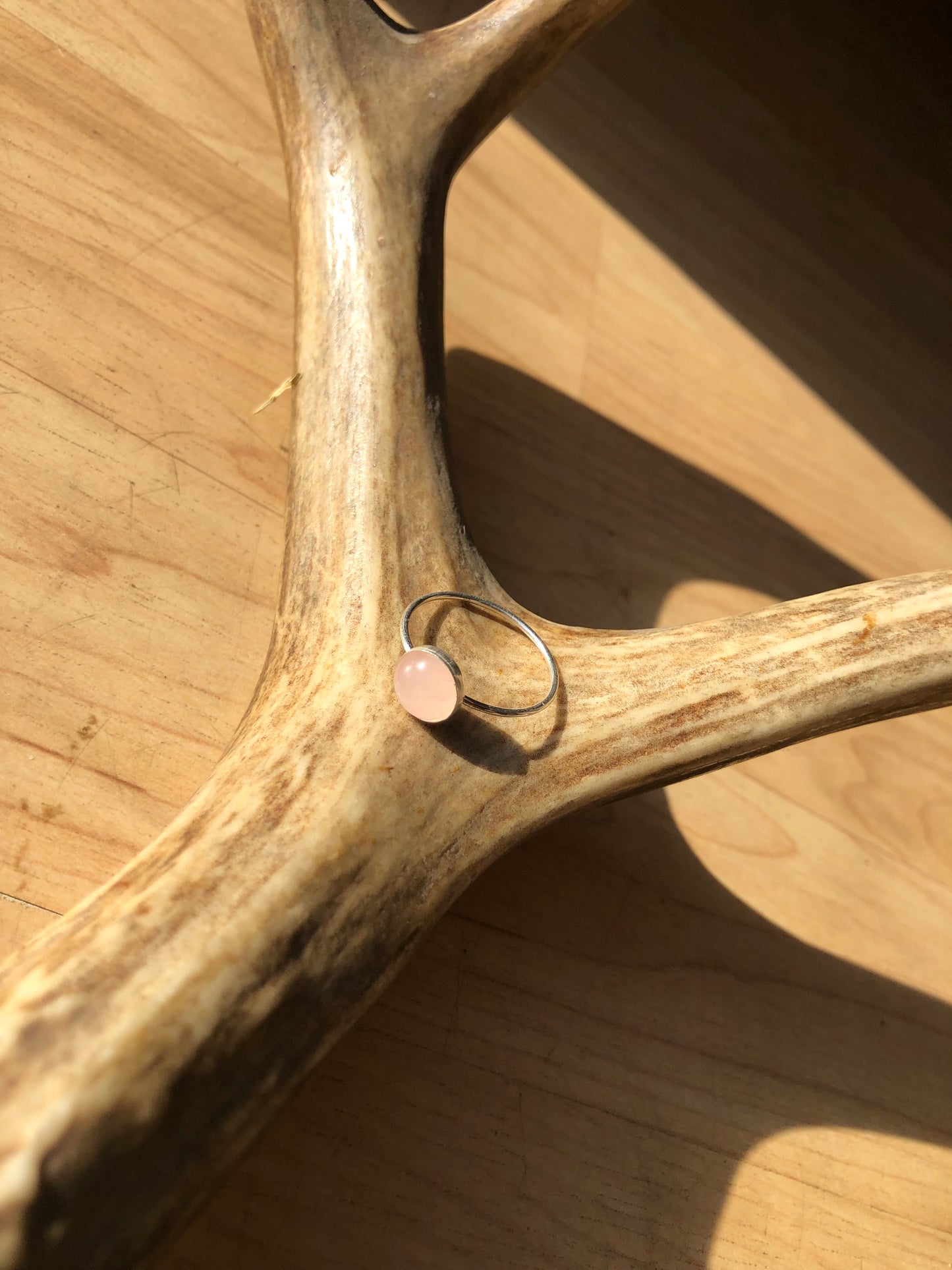 8 US Rose Quartz Sterling Silver Ring Sterling Silver Handmade Ring Tines Ranch Co