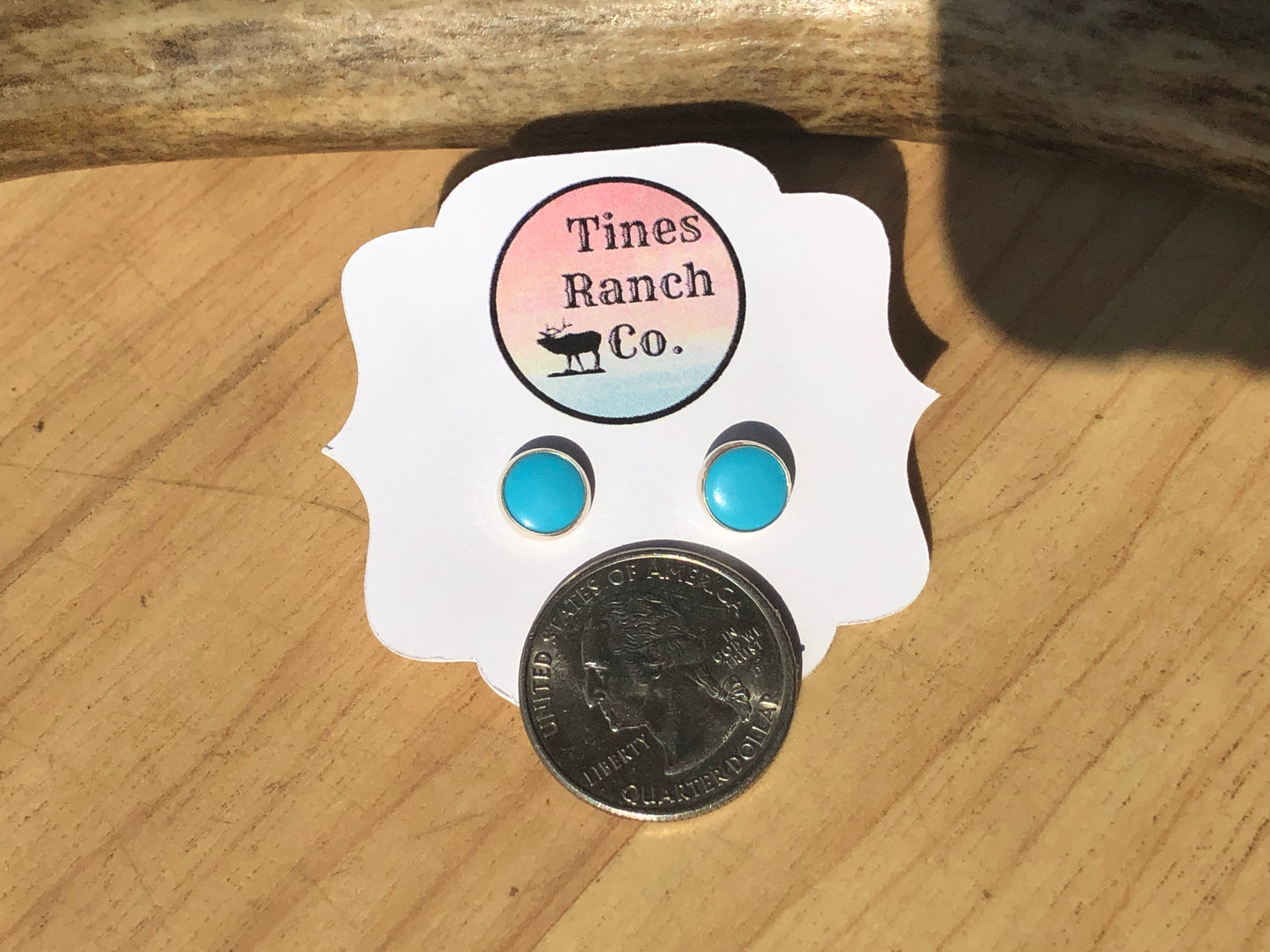 Turquoise & Sterling Silver Stud Earrings