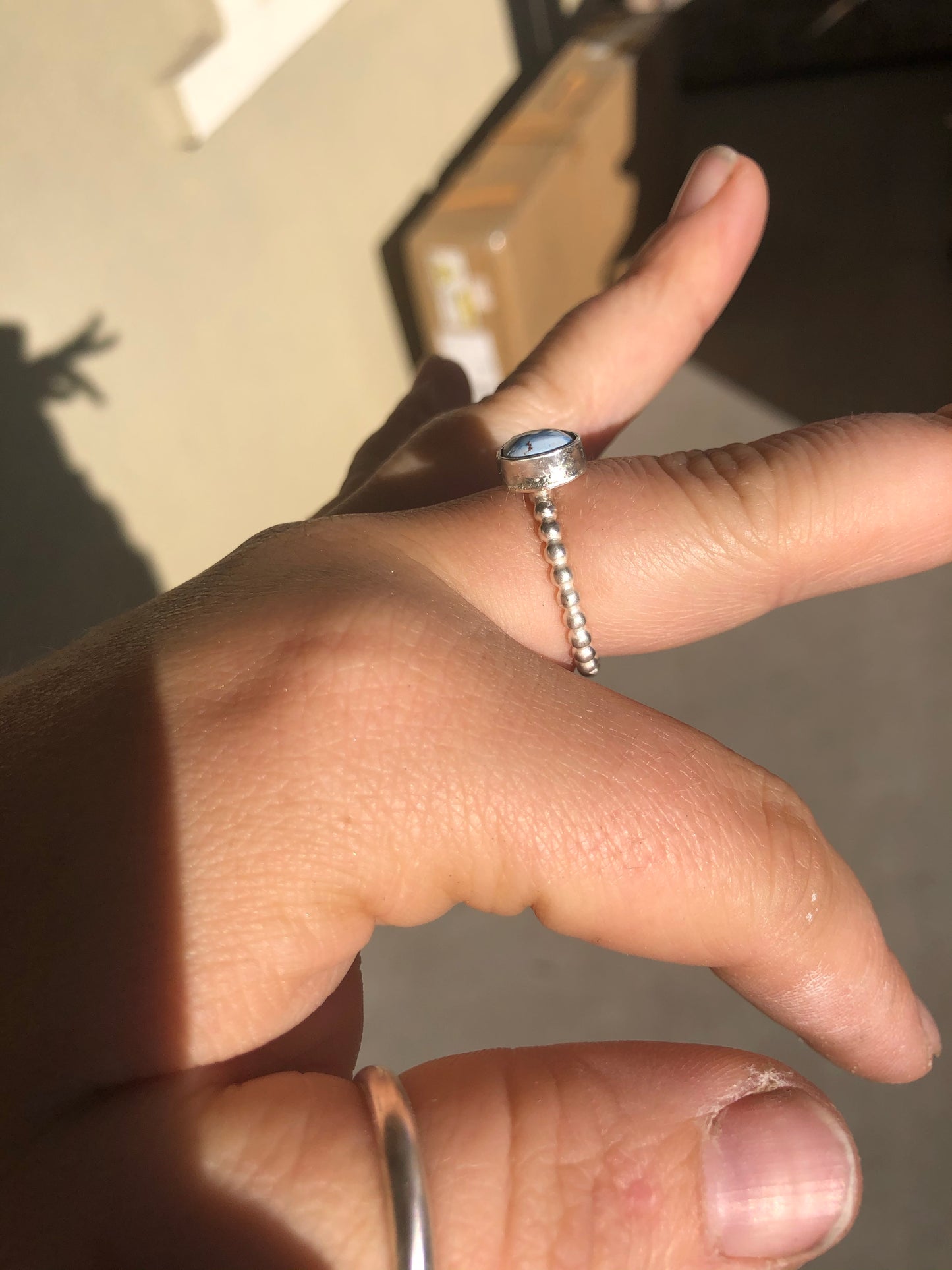 9US Cowgirl Goldenhill Turquoise Sterling Silver Ring