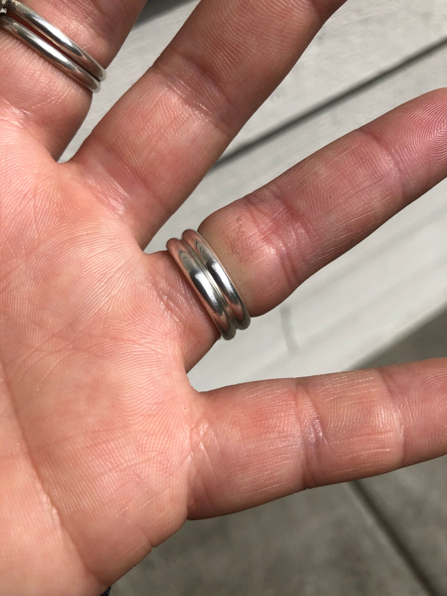 8US Kassie White Buffalo Turquoise Sterling Silver Ring