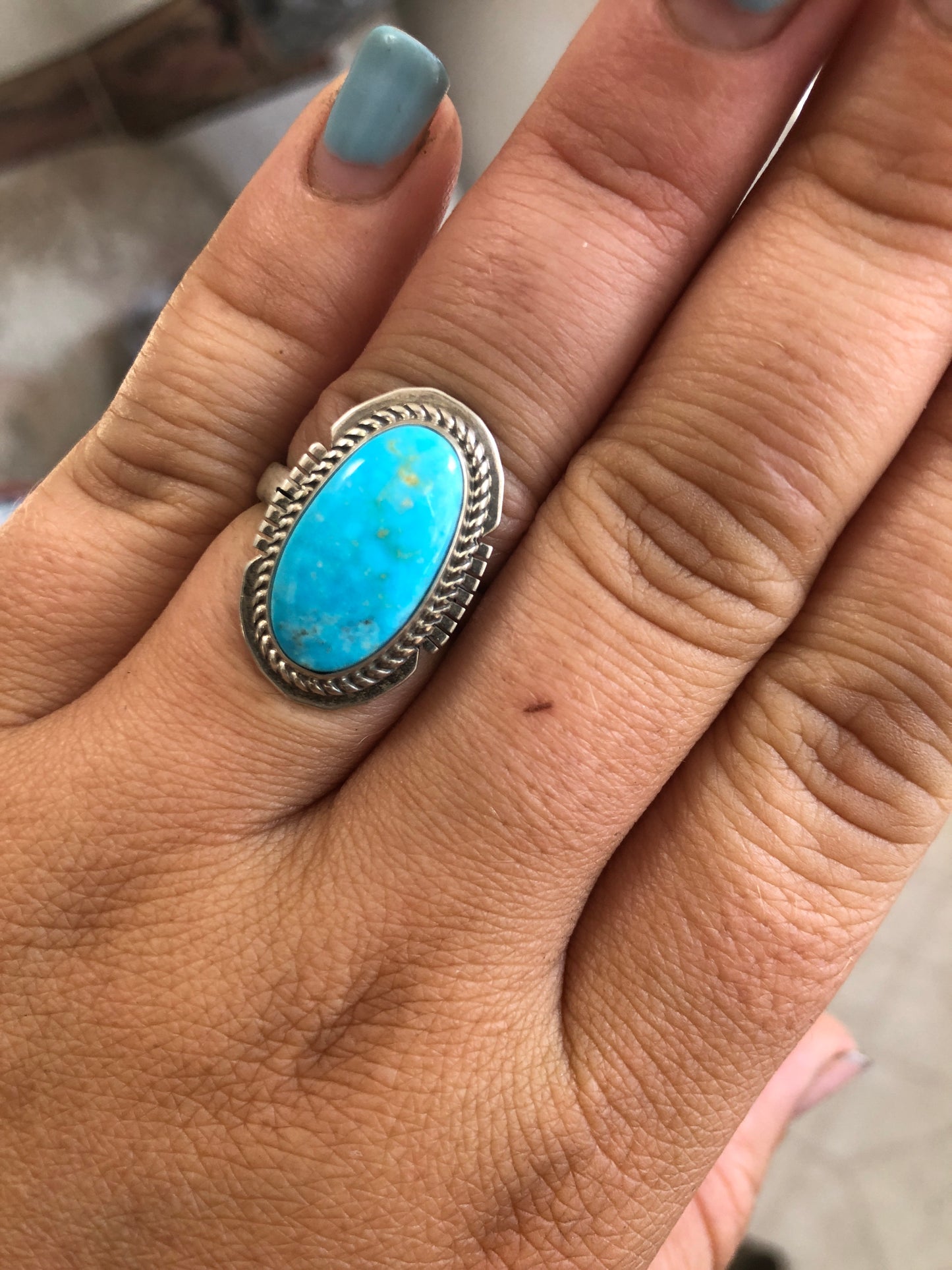 8US Luke Kingsman Turquoise Sterling Silver Ring