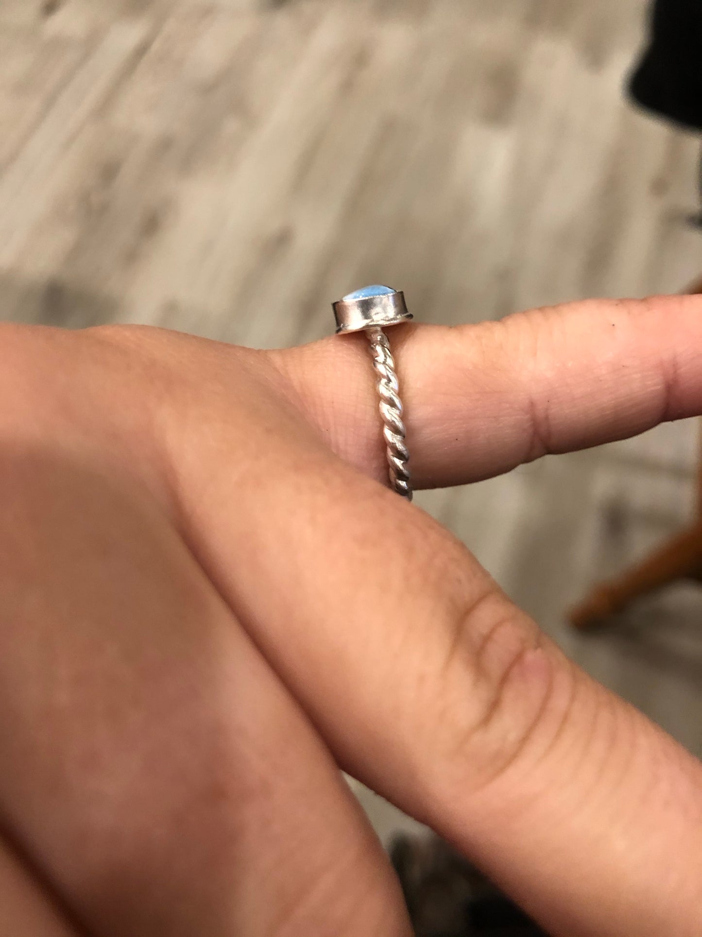 6.5US Twisted Cowgirl ☁️ Turquoise Sterling Silver Ring