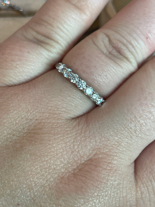 Janet Moissanite Wedding Band