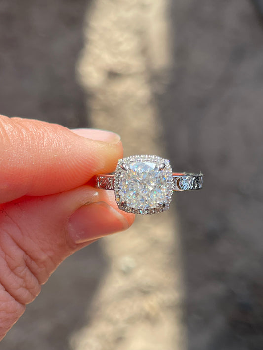 Thistle Sterling Silver Engagement Ring