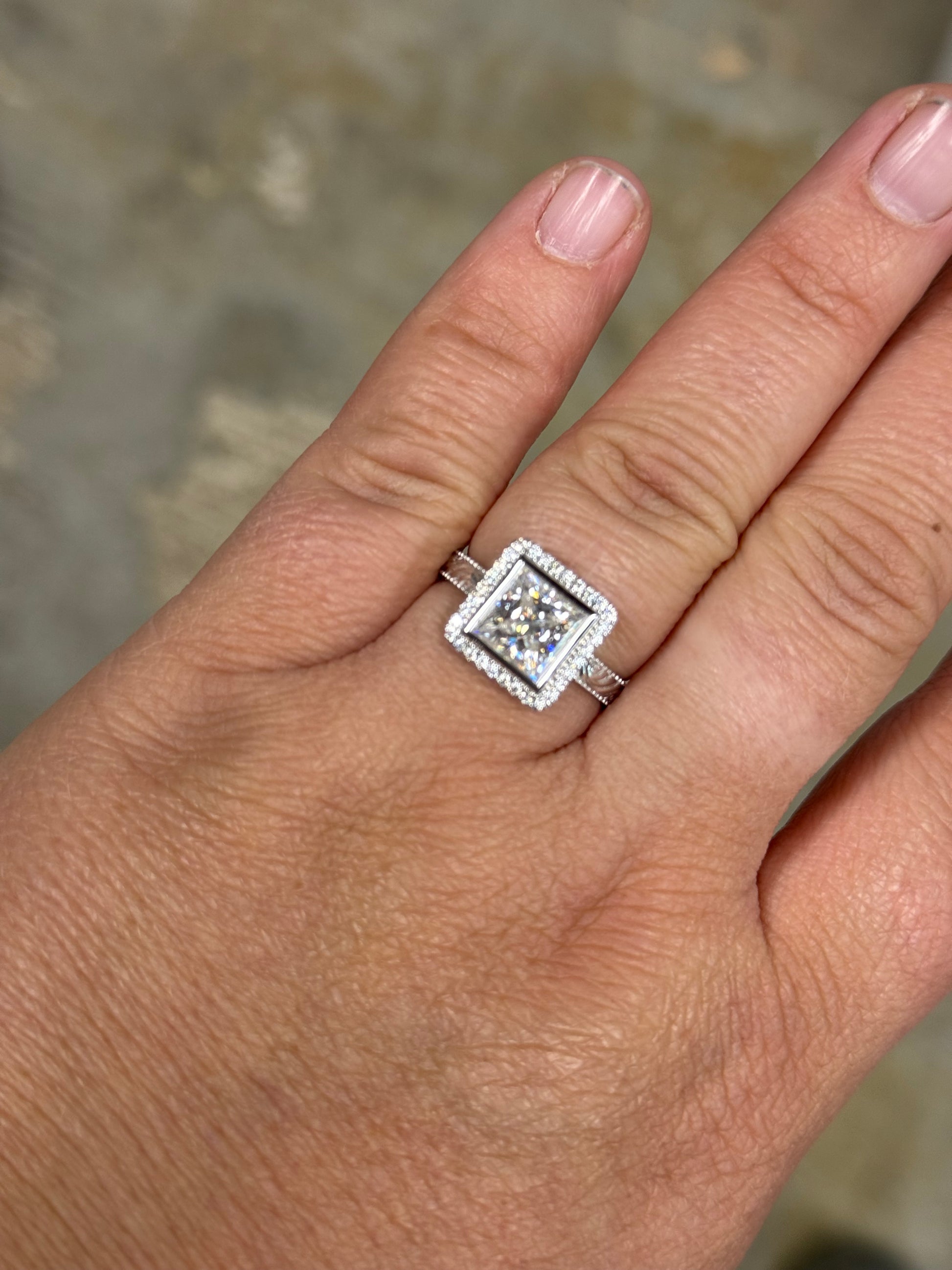 Remi (LP) Bezel Engagement Ring Engagement Rings Tines Ranch Co