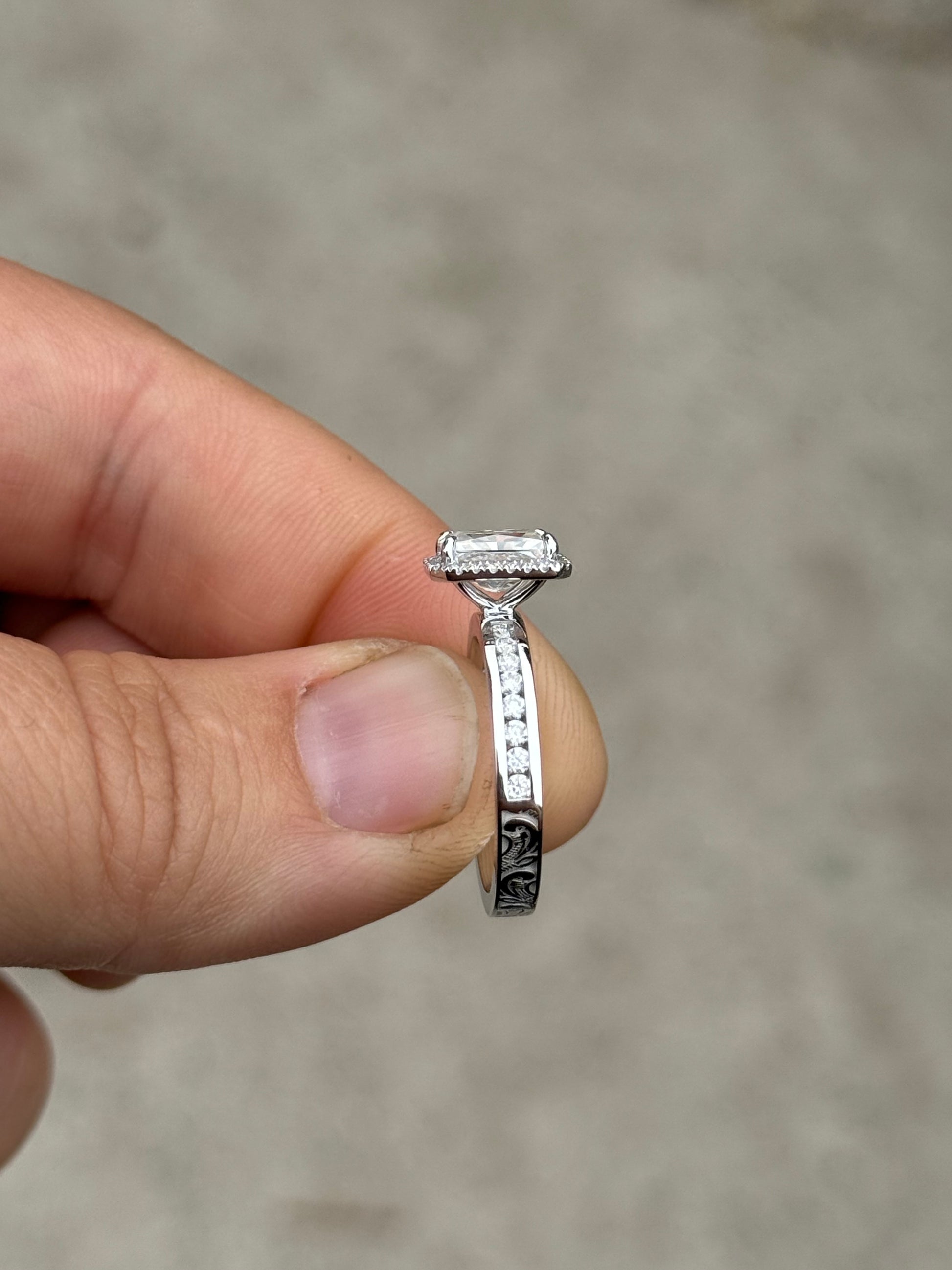 Dunn 1.5ct Sterling Silver Engagement Ring Engagement Rings Tines Ranch Co