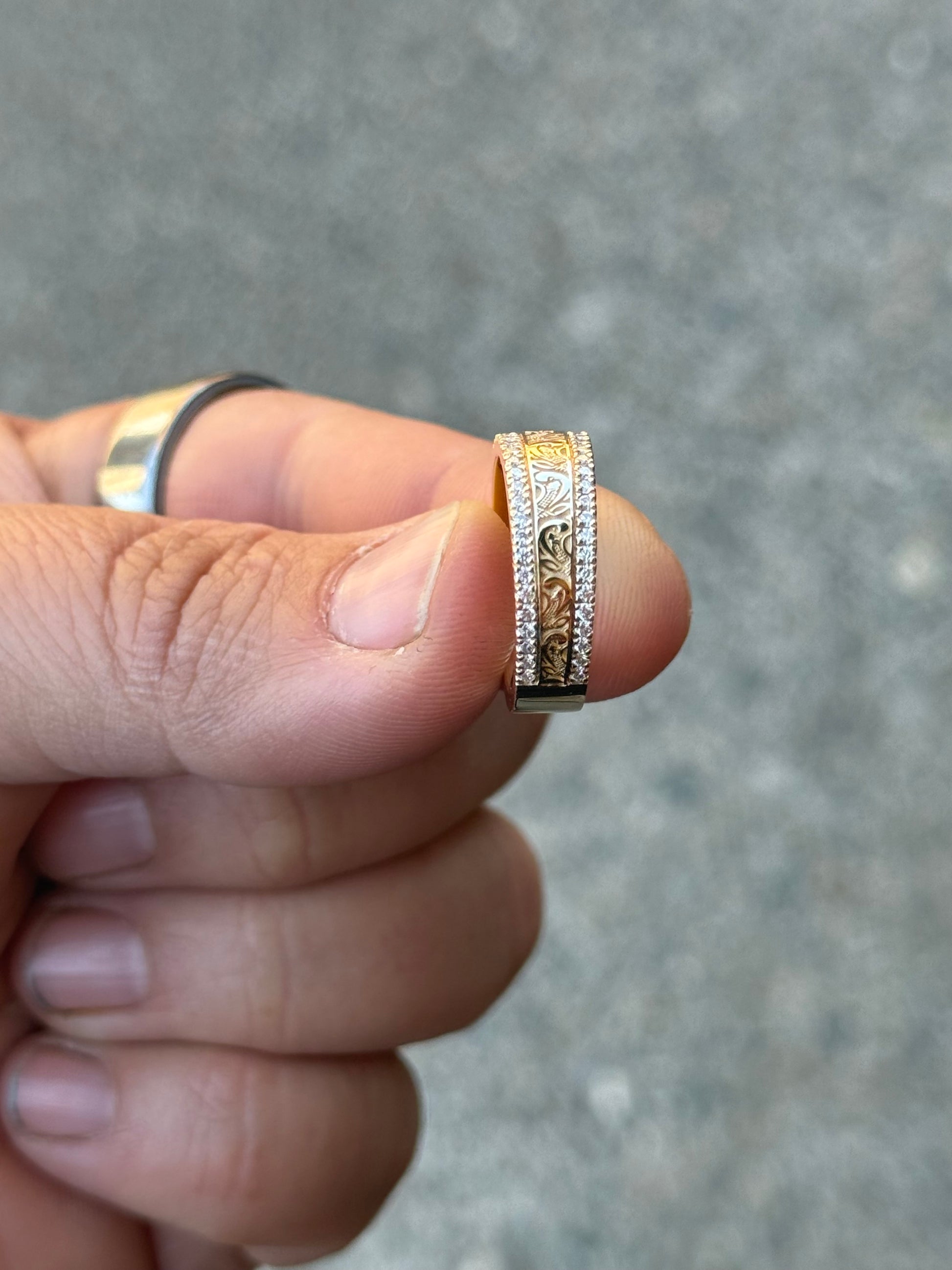 McKenna Moissanite Wedding Band Engagement Rings Tines Ranch Co