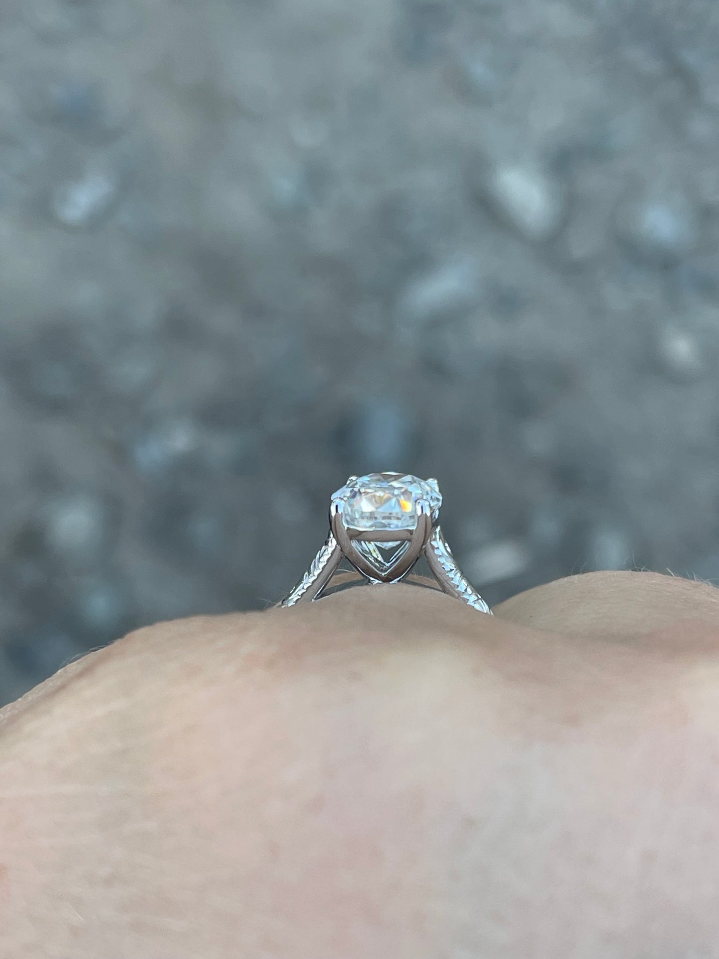Honey Sterling Silver Engagement Ring