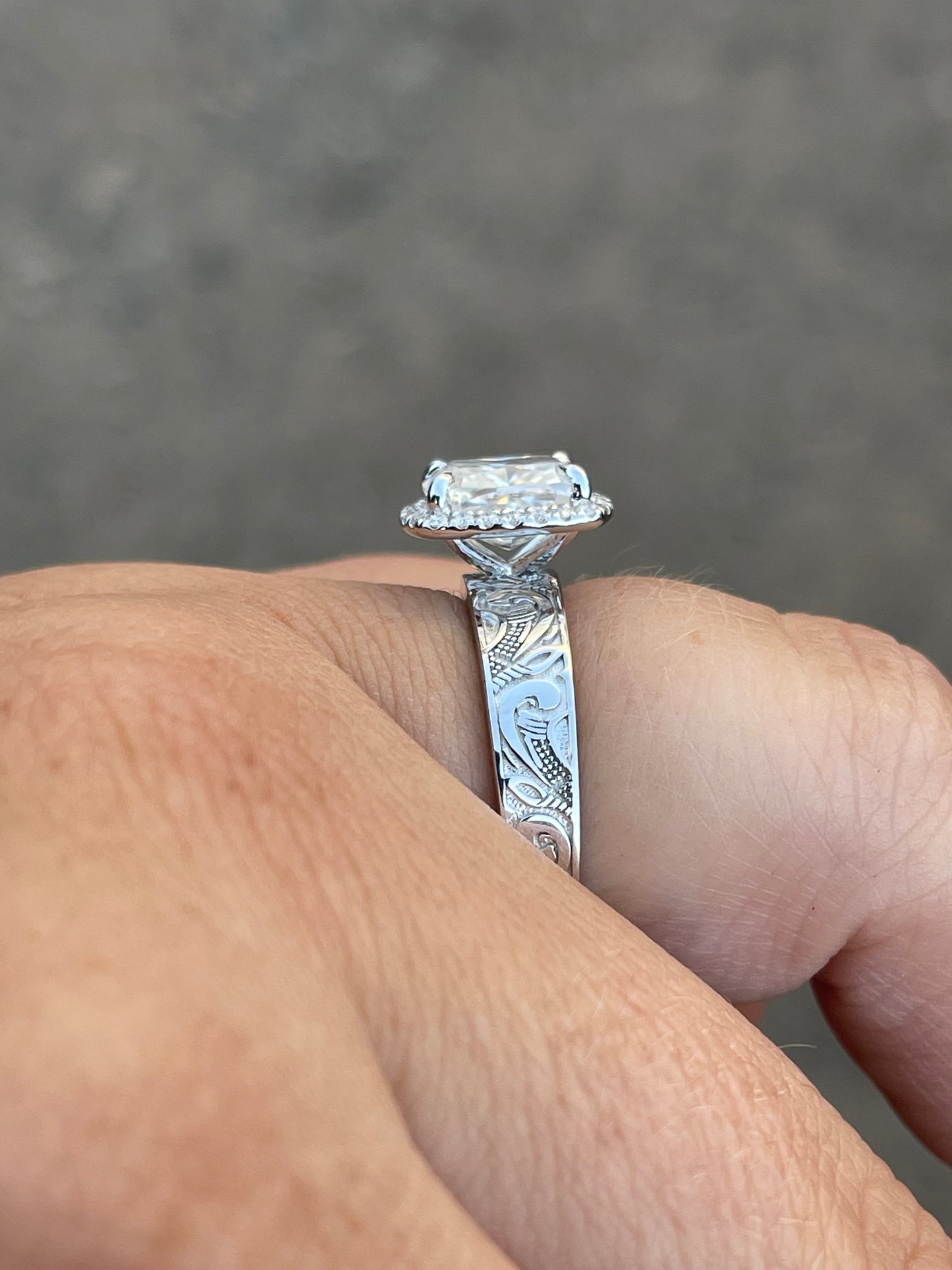 Gwen Sterling Silver Engagement Ring