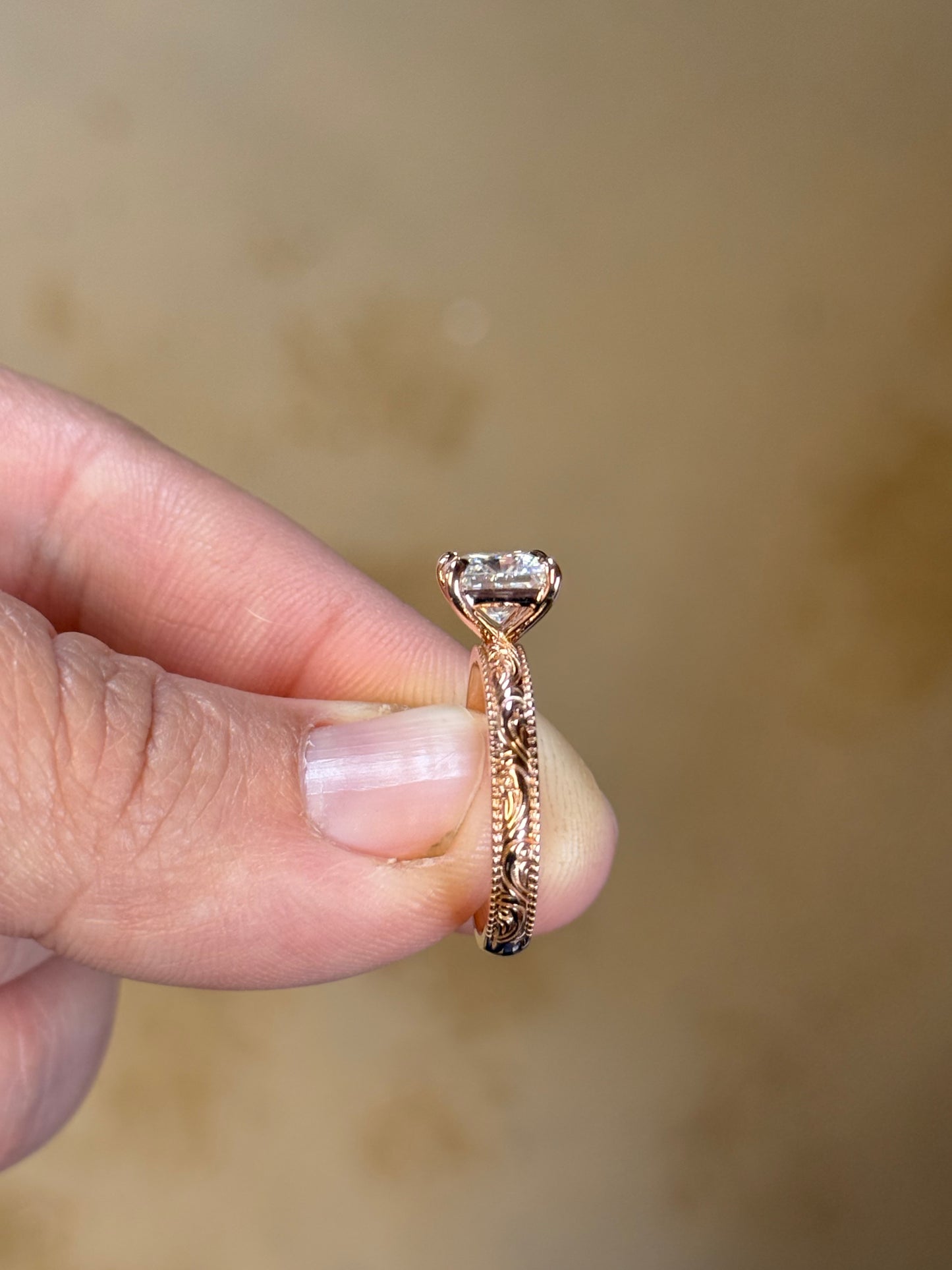 Shiloh 1.5ct 7US 14K Rose Gold Engagement Ring Engagement Rings Tines Ranch Co