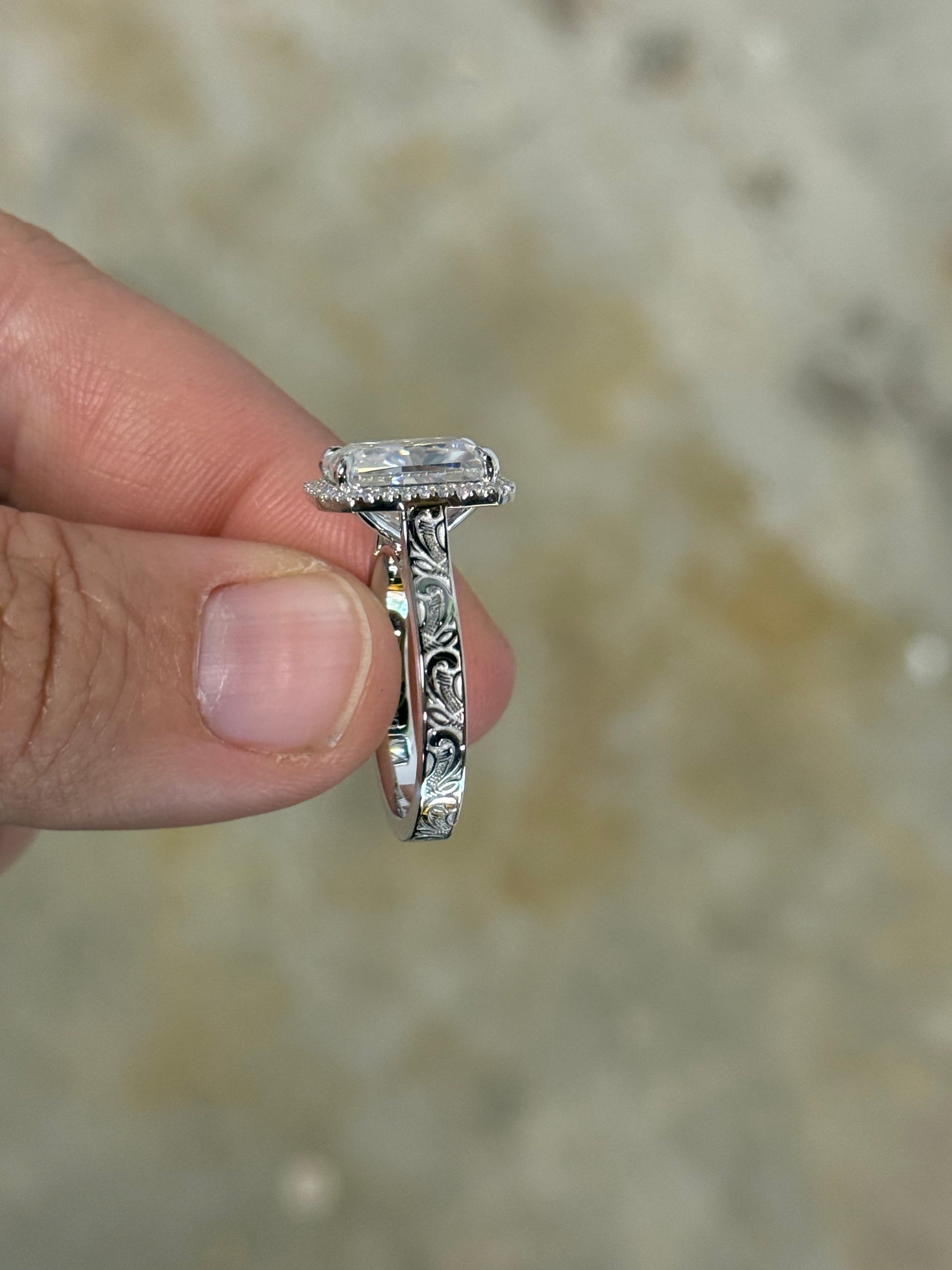 Nadeen 4ct Cathedral Sterling Silver Engagement Ring Engagement Rings Tines Ranch Co
