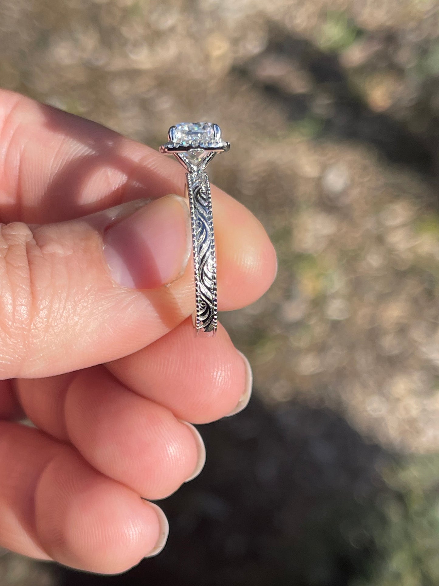 Skylar Sterling Silver Engagement Ring