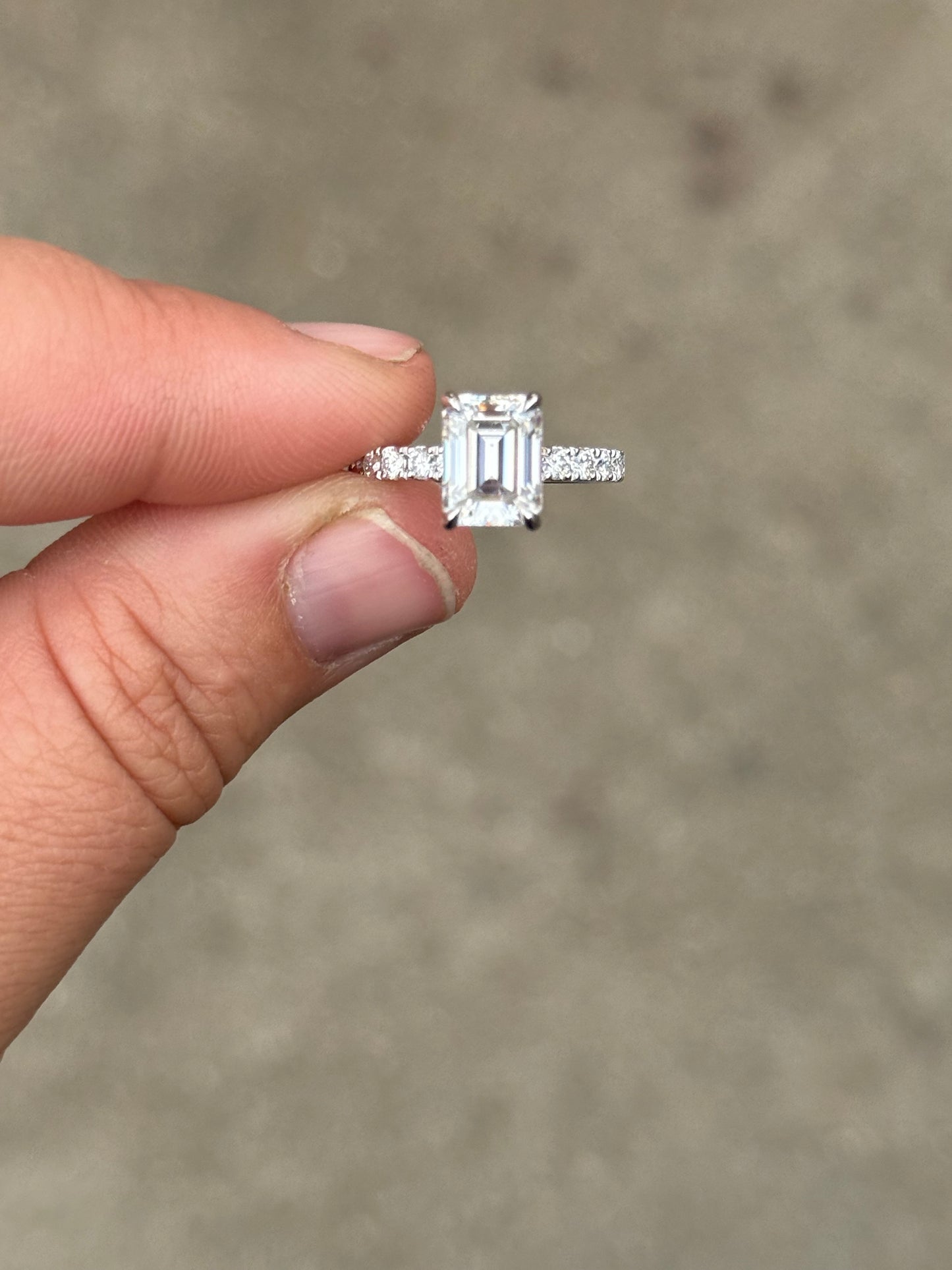 Sage Hidden Halo Engagement Ring