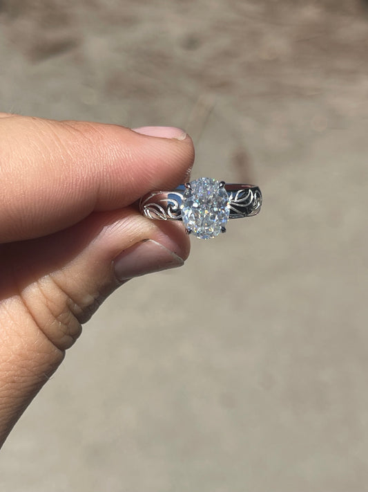 Blaze Sterling Silver Engagement Ring