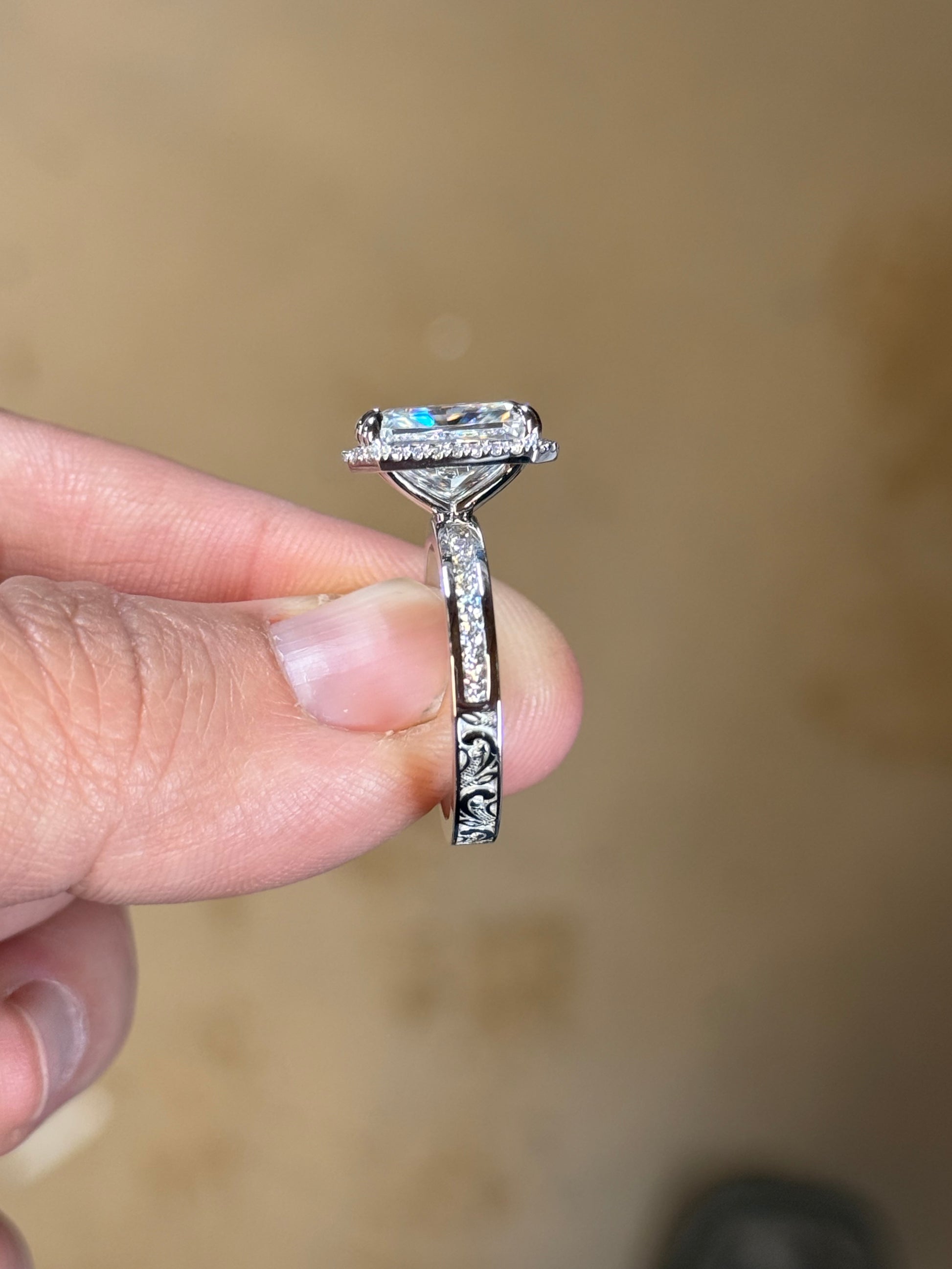 Dunn 4ct 8US 10K White Gold Engagement Ring Engagement Rings Tines Ranch Co