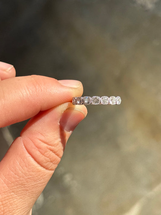Mae Sterling Silver Moissanite Band