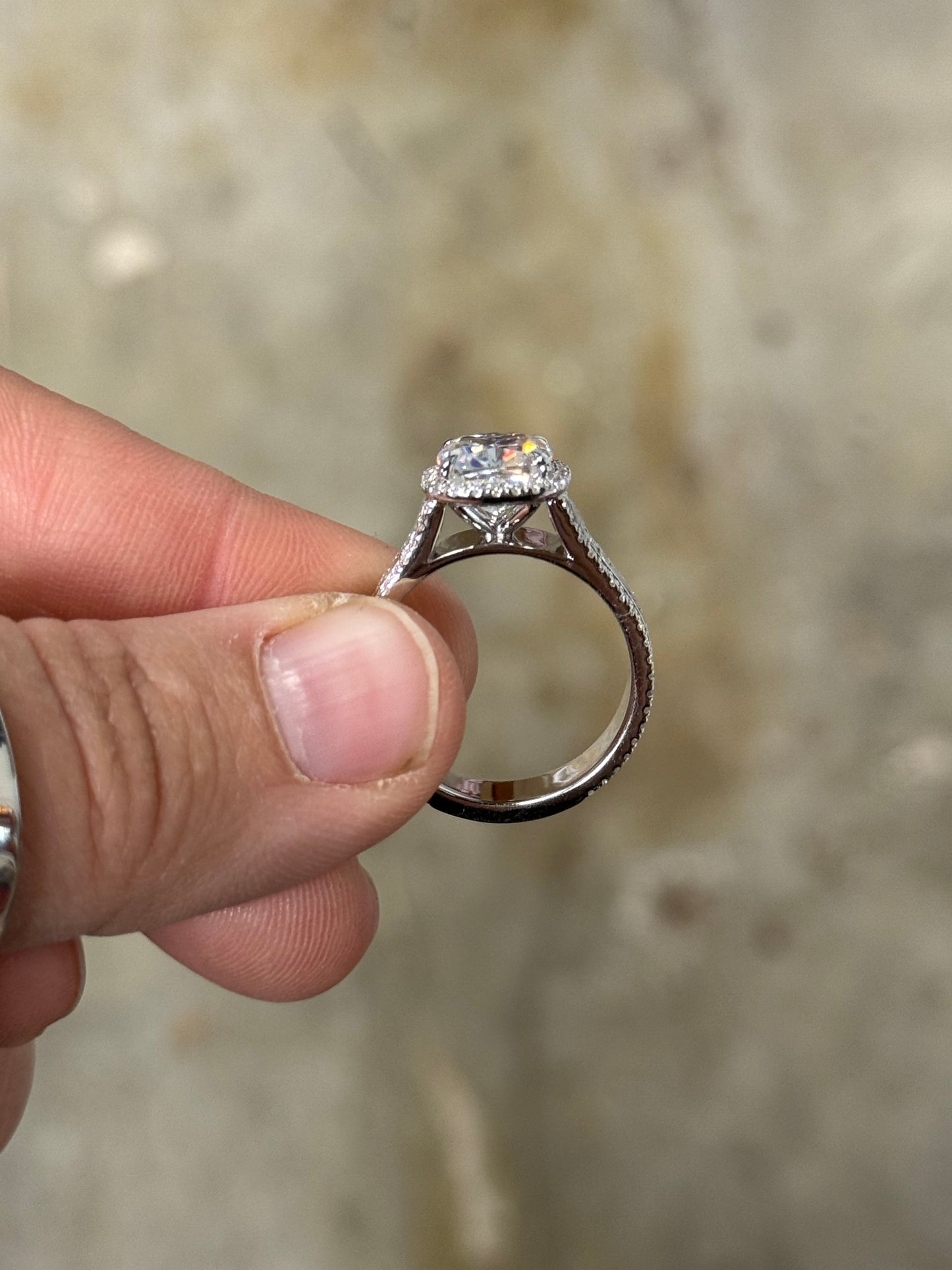 Jean DIAMOND Cathedral Engagement Ring Engagement Rings Tines Ranch Co