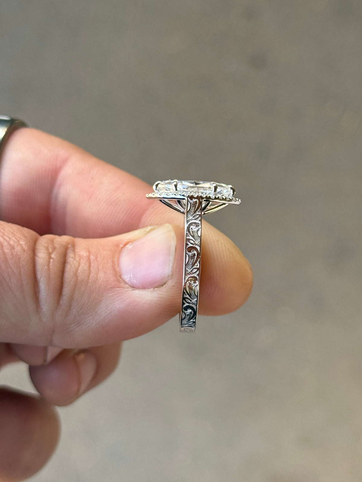 Riviera Cathedral Sterling Silver Engagement Ring