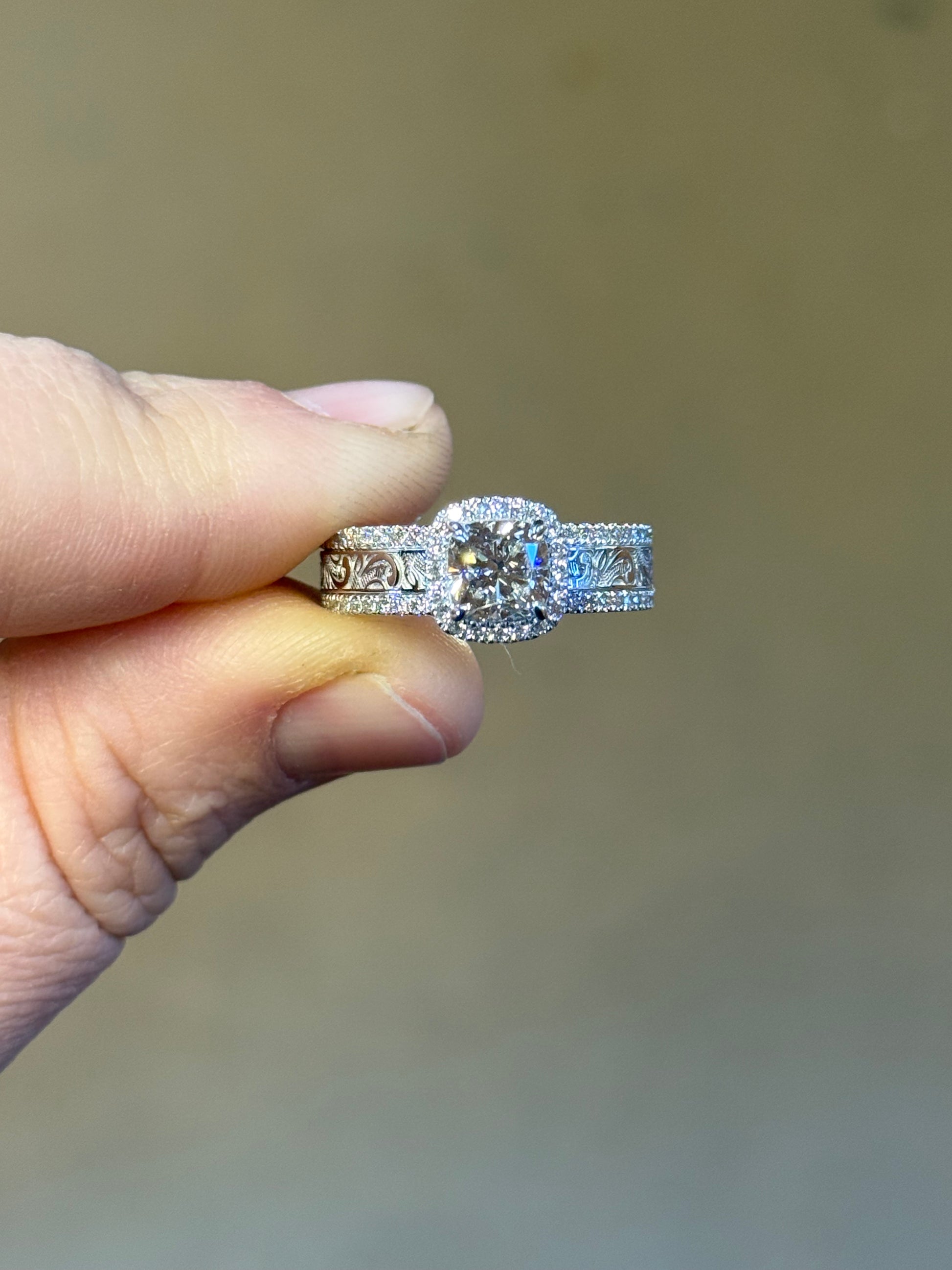 Jean 1.5ct DIAMOND 9.5US 10K White Gold Engagement Ring Engagement Rings Tines Ranch Co