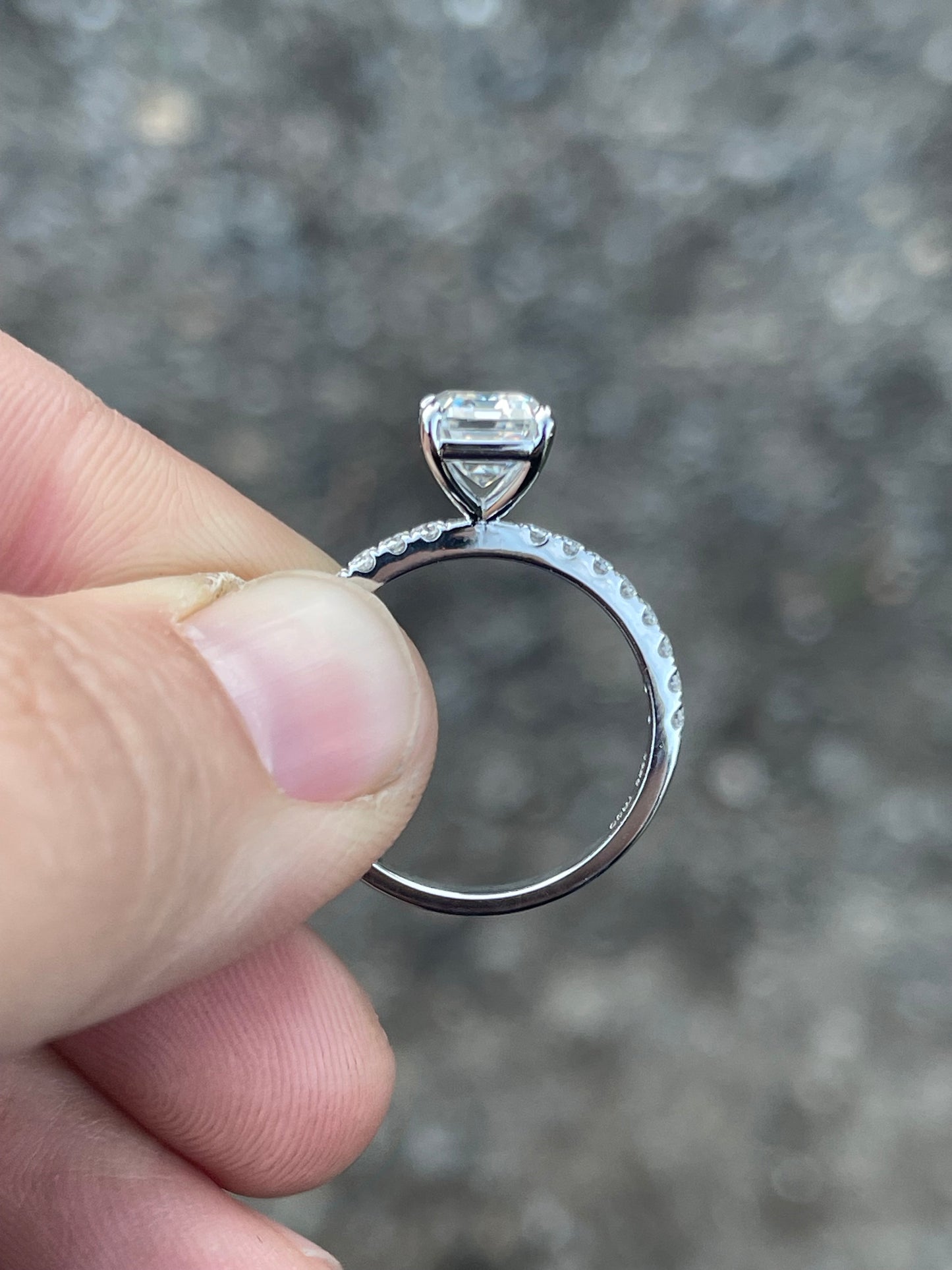 Sage Sterling Silver Engagement Ring