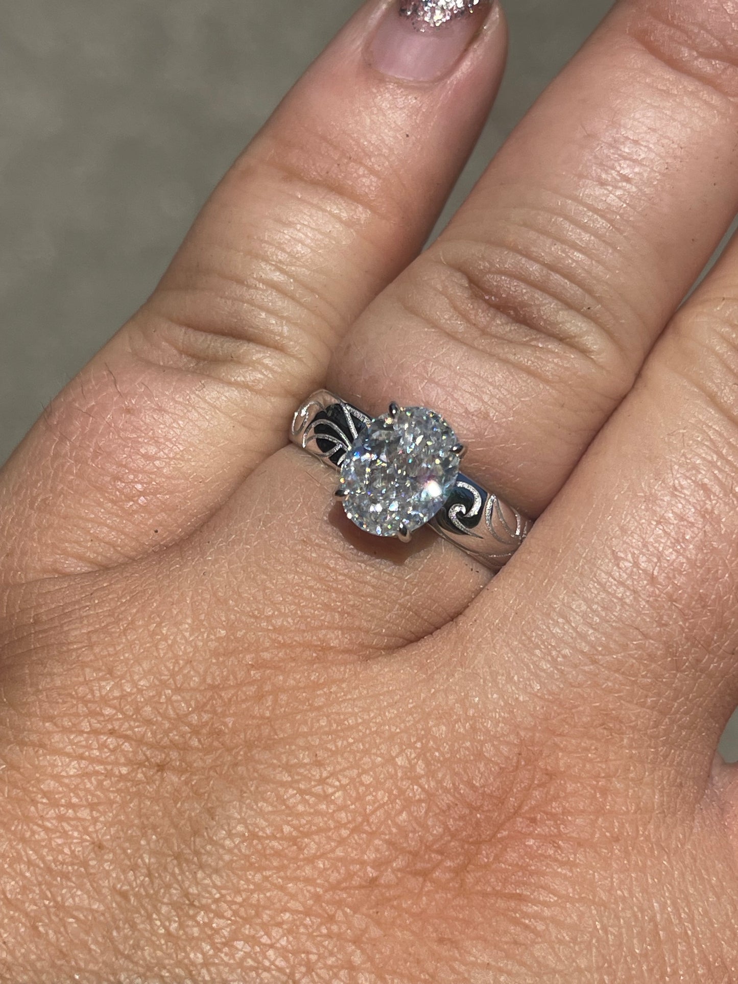 Blaze Sterling Silver Engagement Ring