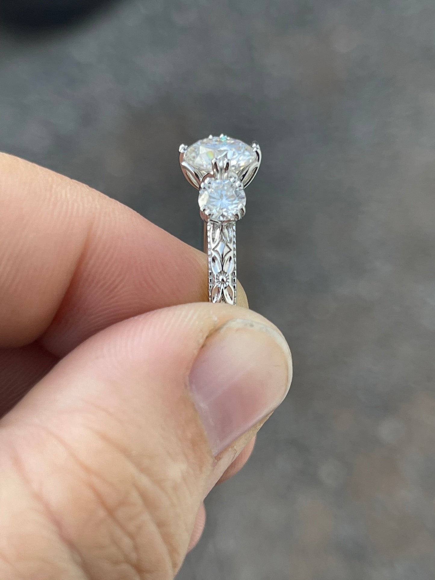 Brittany Sterling Silver Engagement Ring