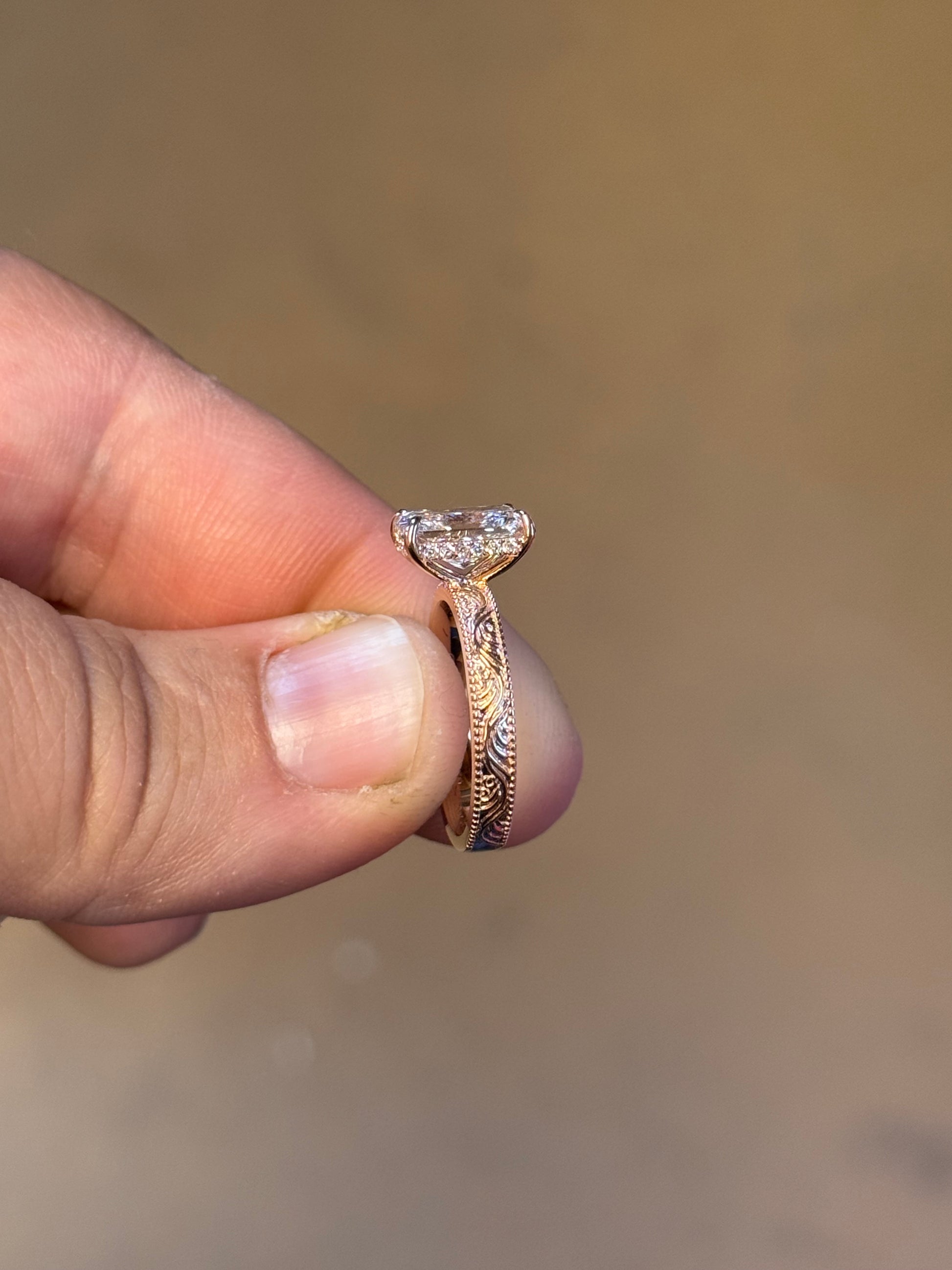 Beth DIAMOND 2ct Hidden Halo Engagement Ring Engagement Rings Tines Ranch Co