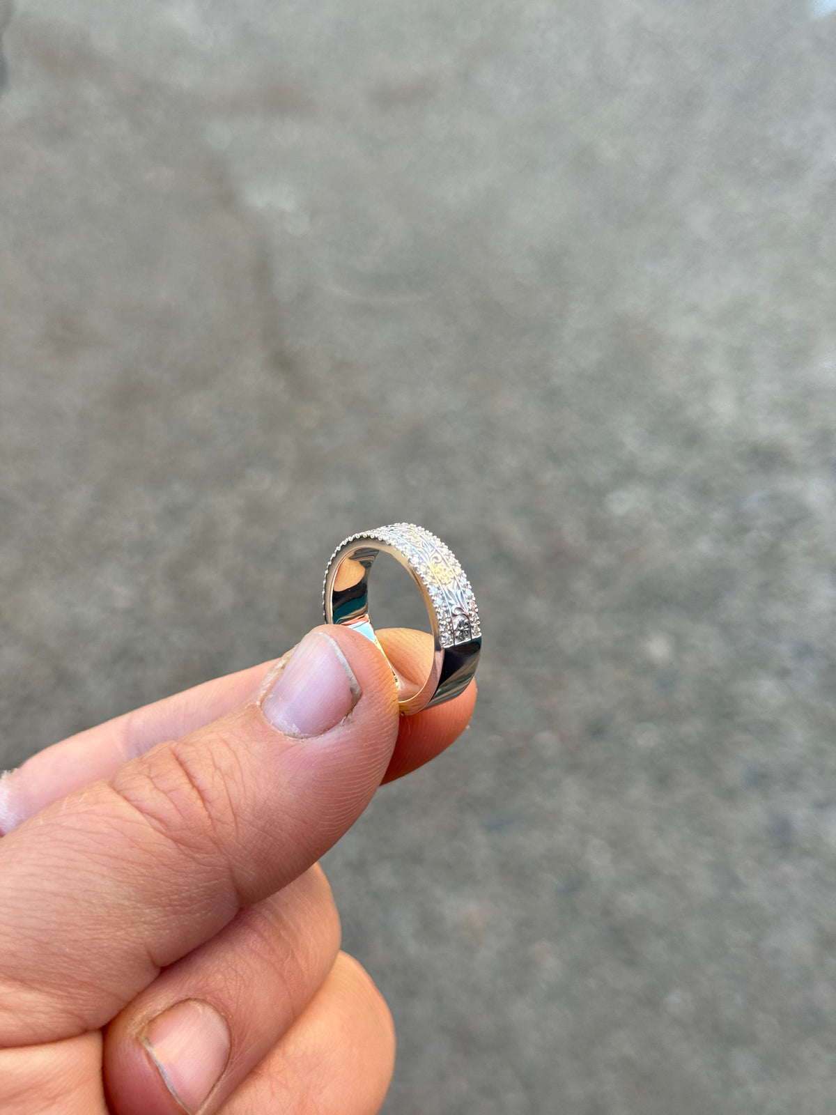 Colleen Moissanite Wedding Band Engagement Rings Tines Ranch Co