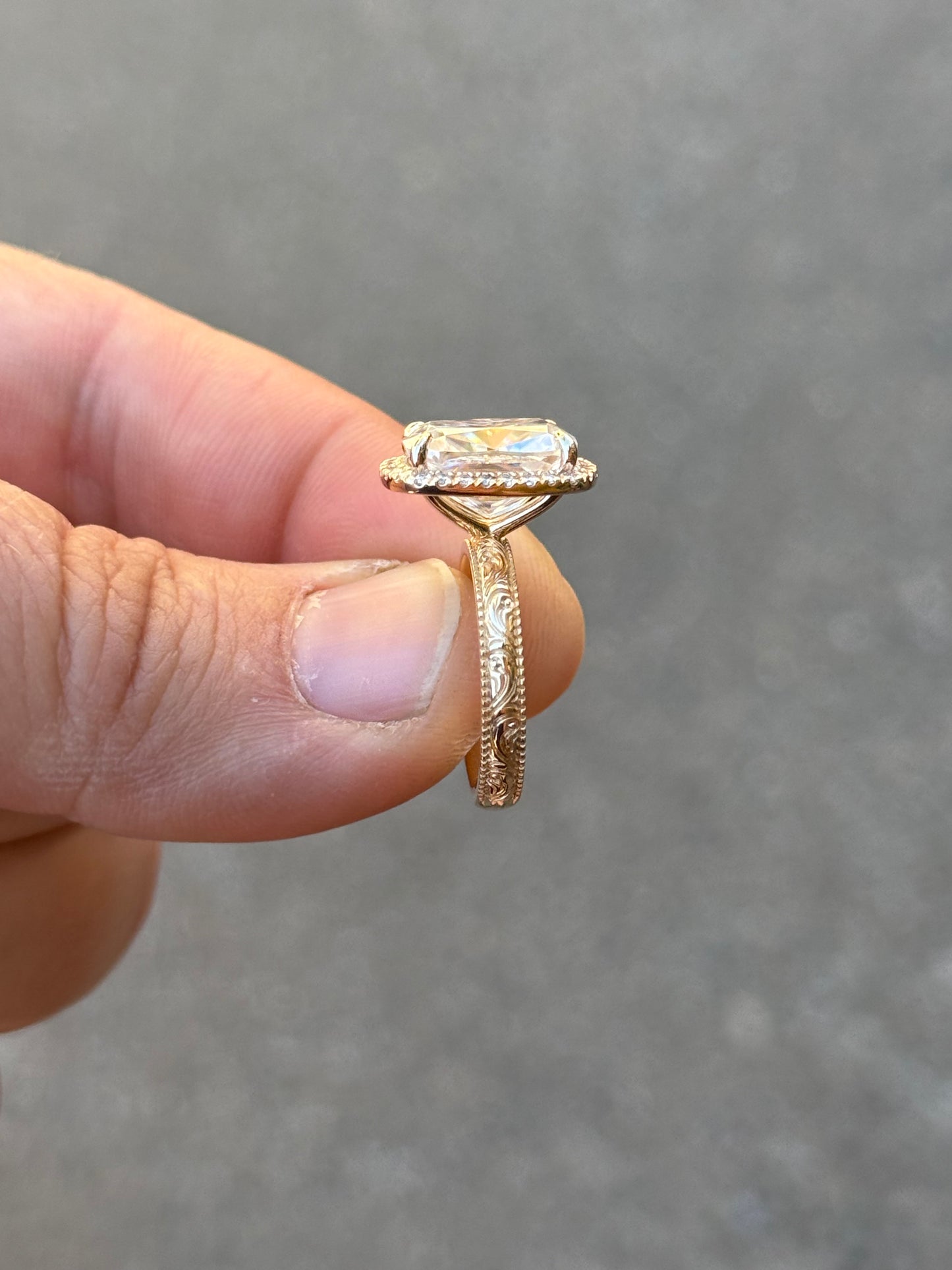 Aspen 5ct 5.5US 14K Yellow Gold Engagement Ring