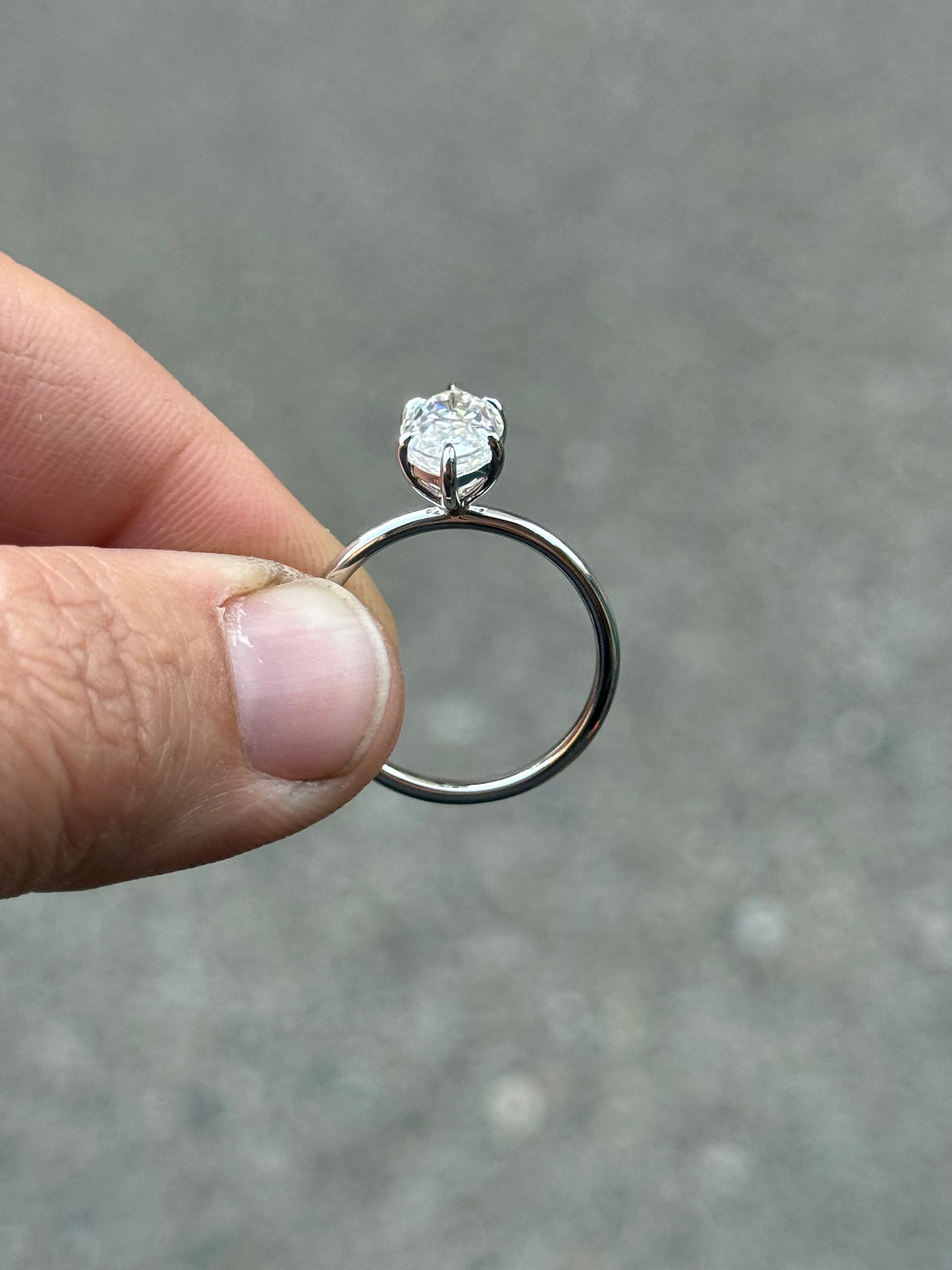 Asher Sterling Silver Engagement Ring