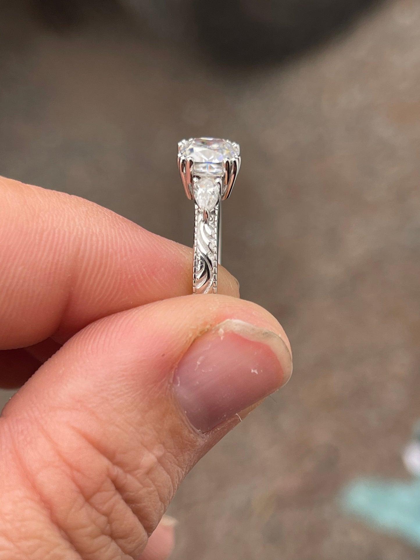 Ellie Sterling Silver Engagement Ring