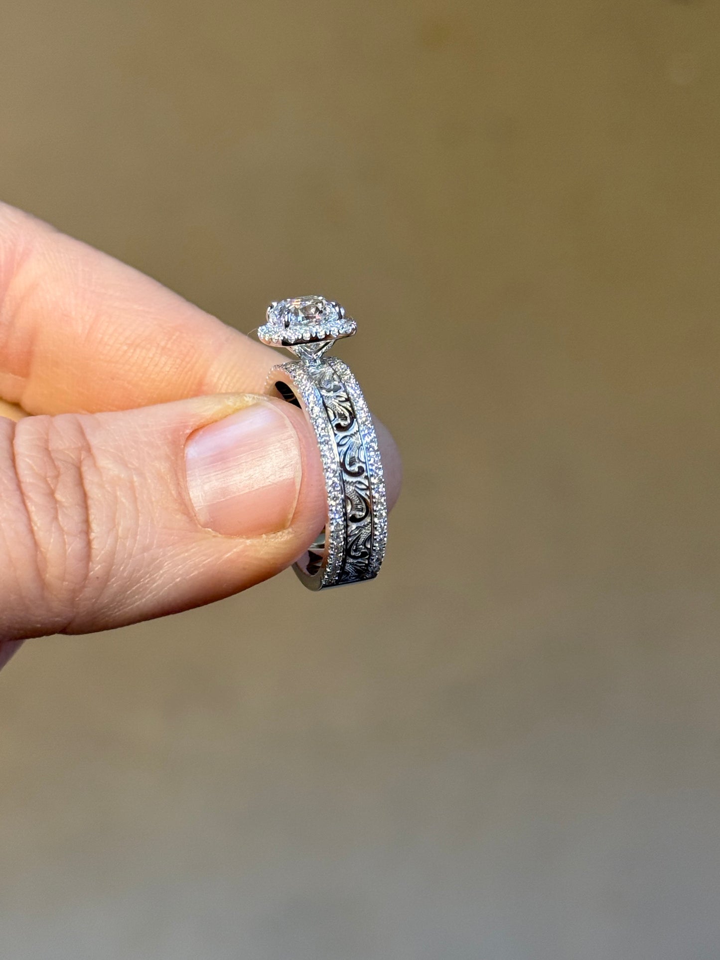 Jean 1.5ct DIAMOND 9.5US 10K White Gold Engagement Ring Engagement Rings Tines Ranch Co