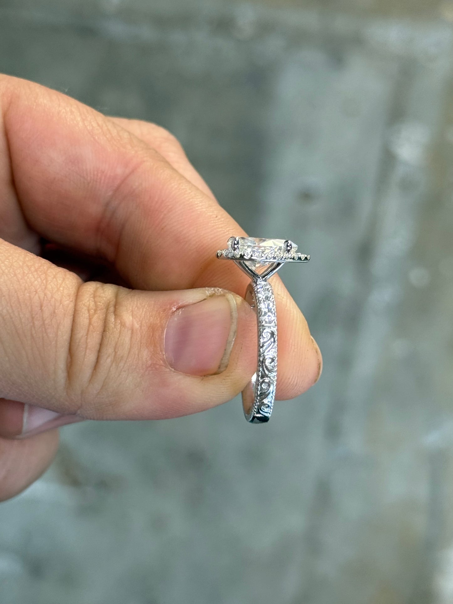 Roosevelt Pave Engagement Ring