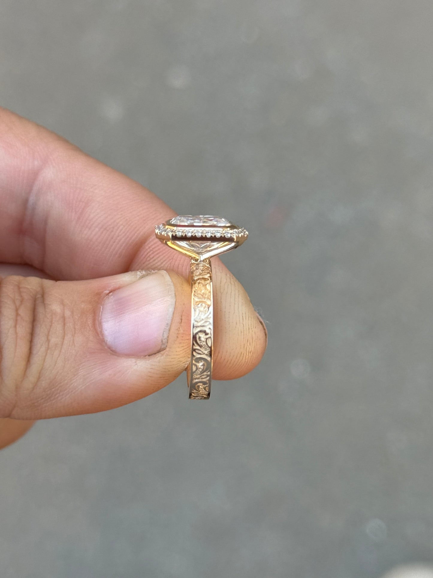 Nadeen Bezel Engagement Ring