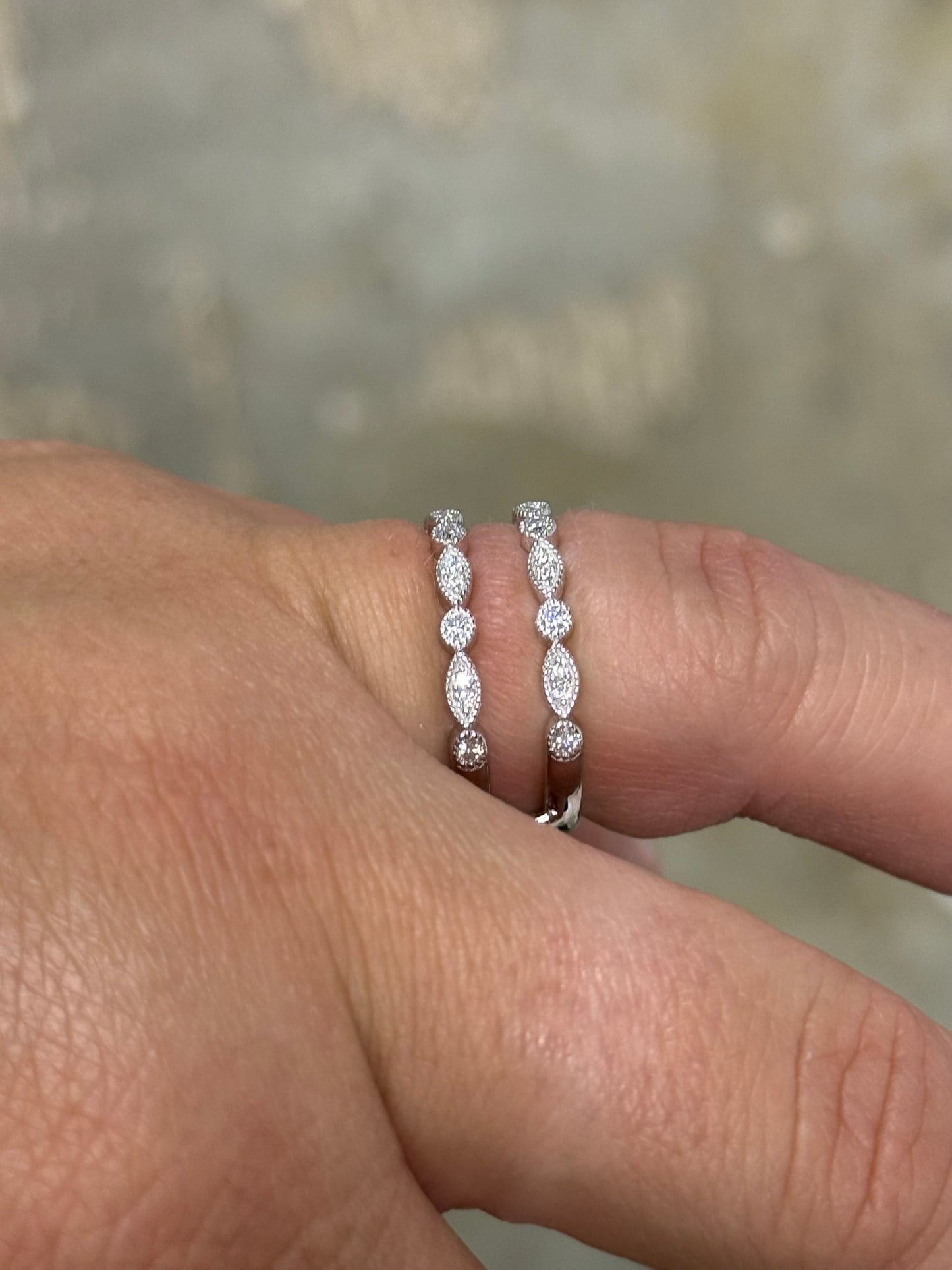 Mariposa Moissanite Insert Wedding Band Tines Ranch Co
