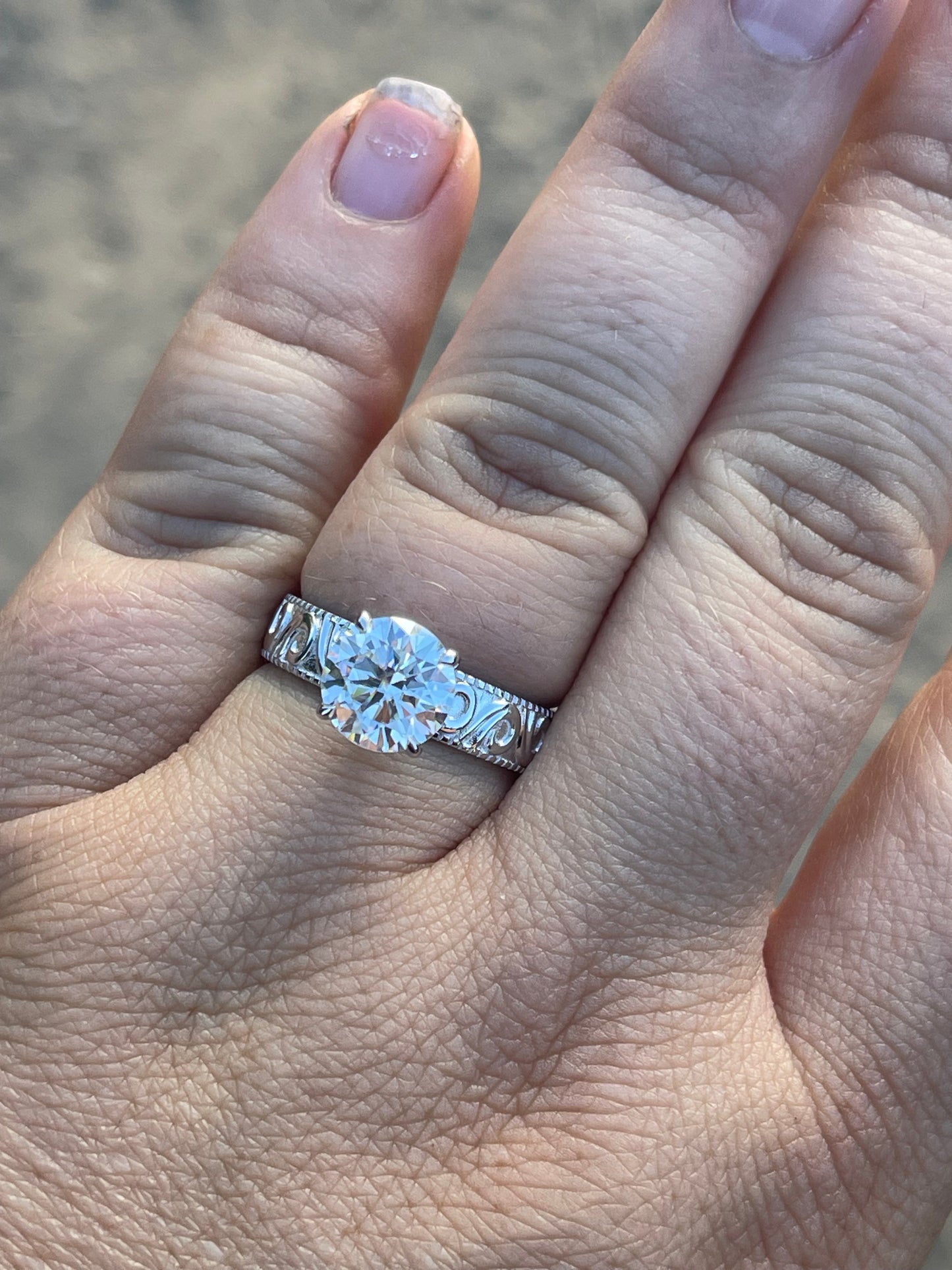 Kira Sterling Silver Engagement Ring