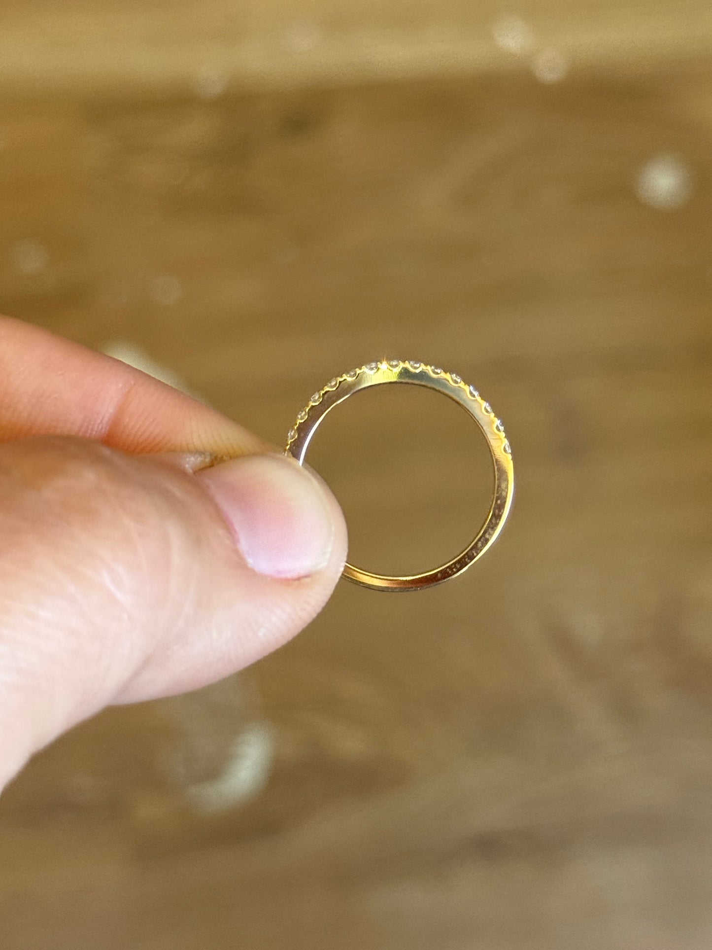 Rylee 7US 10K Yellow Gold Moissanite Wedding Band
