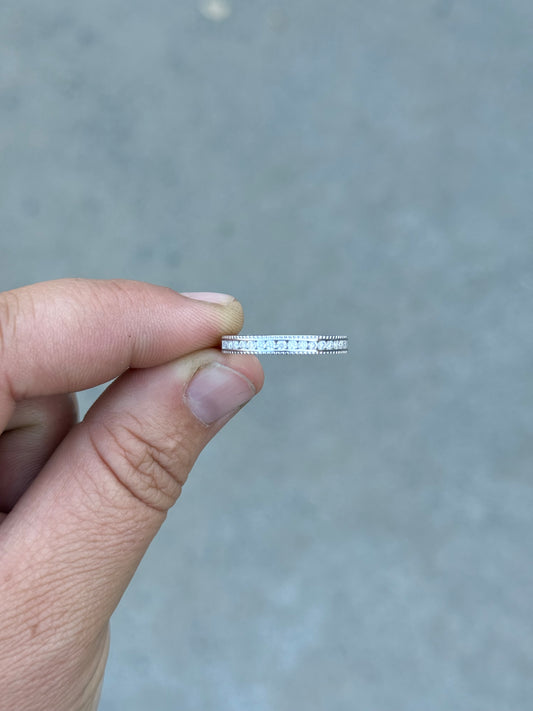 Brindle Sterling Silver Wedding Band