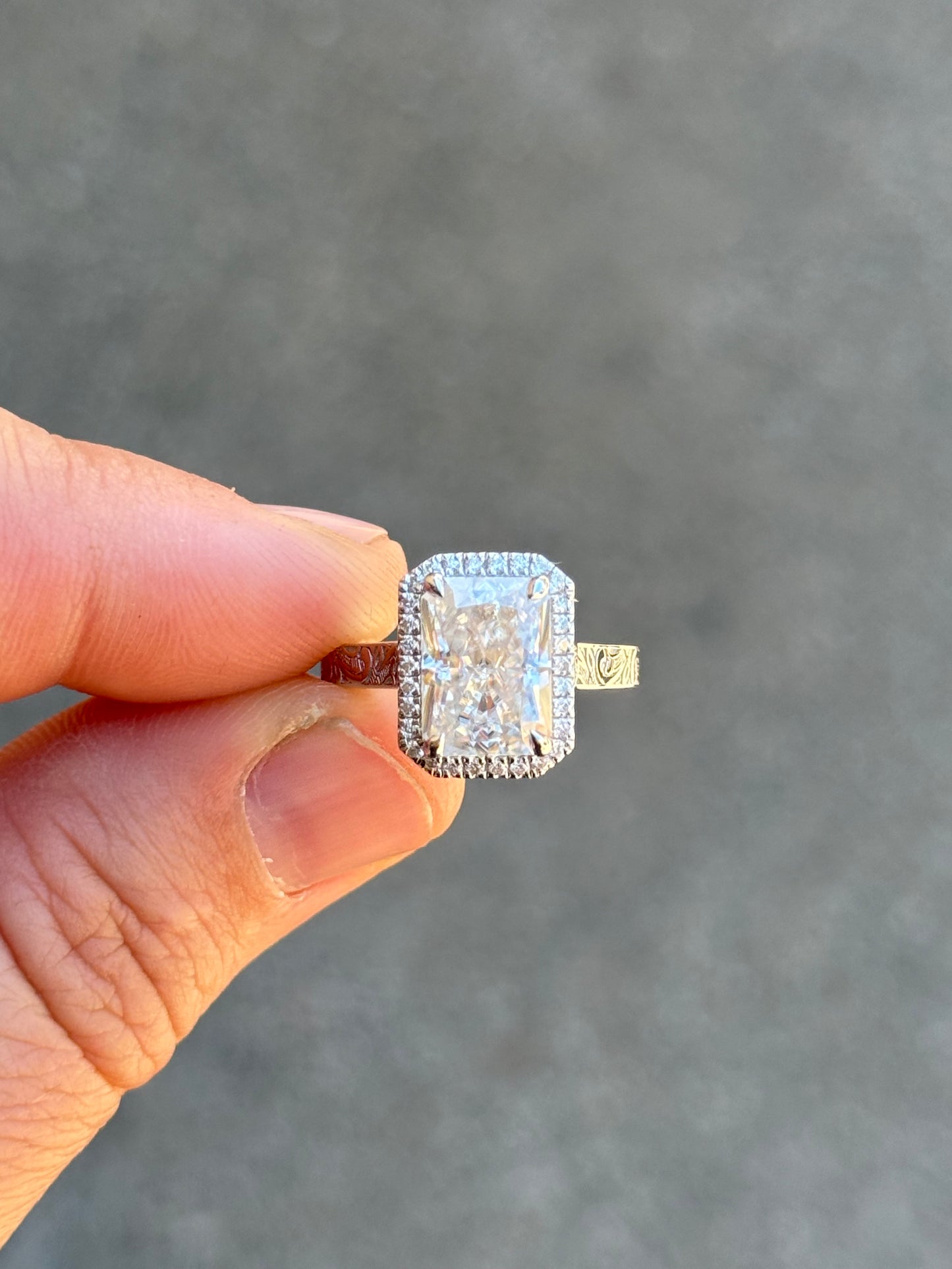 Nadeen 4ct Cathedral Diamond Engagement Ring