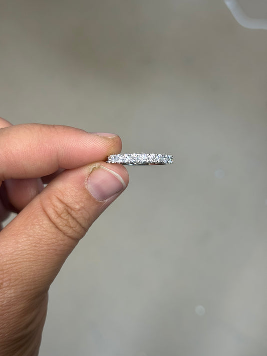 Brayden Moissanite Sterling Silver Wedding Band