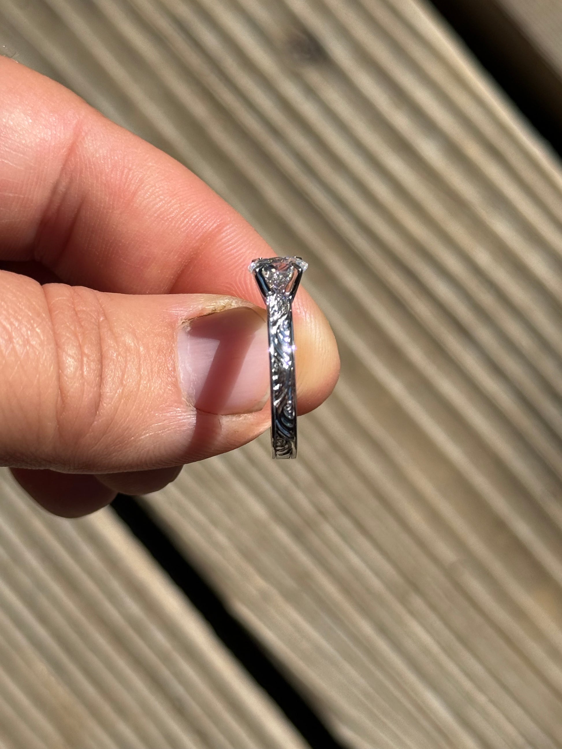 Kimber 1.5ct 7.5US 10K White Gold DIAMOND Engagement Ring Engagement Rings Tines Ranch Co