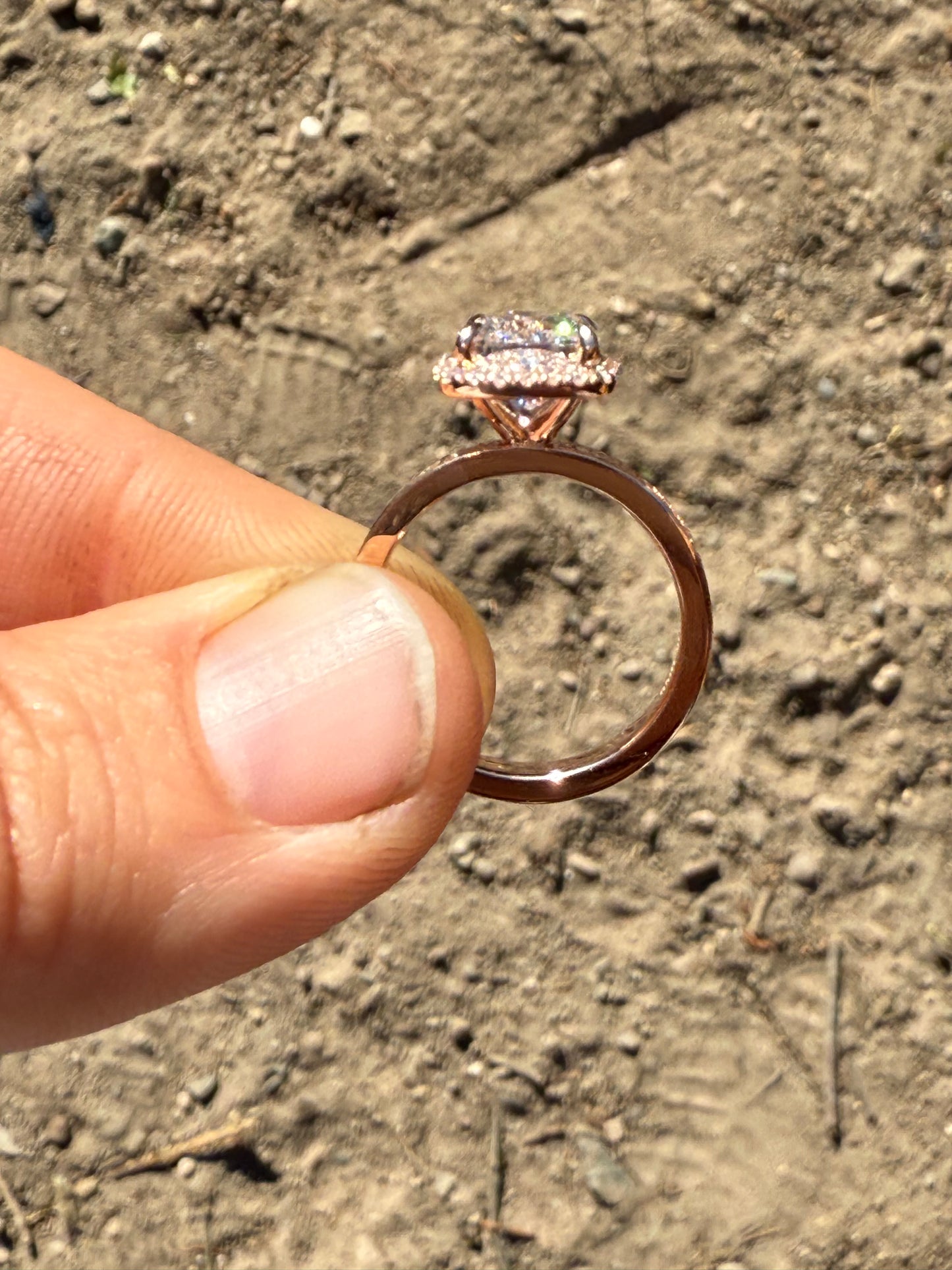 Thistle 7US 14k Rose Gold DIAMOND Engagement Ring