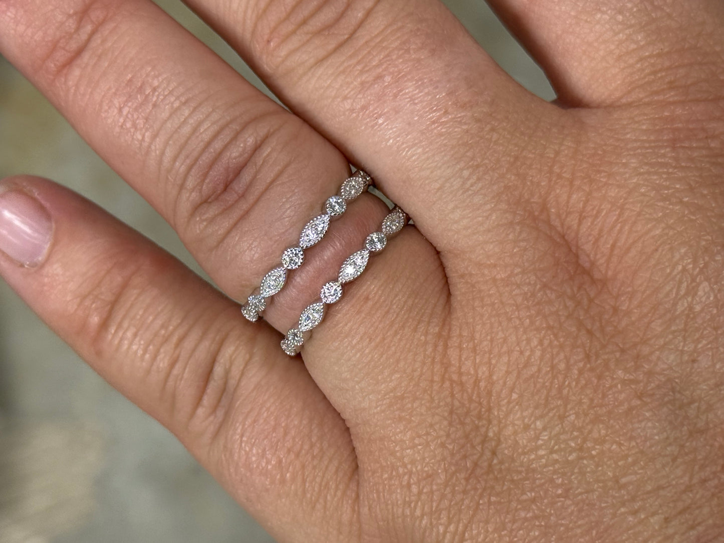 Mariposa Moissanite Insert Wedding Band Tines Ranch Co
