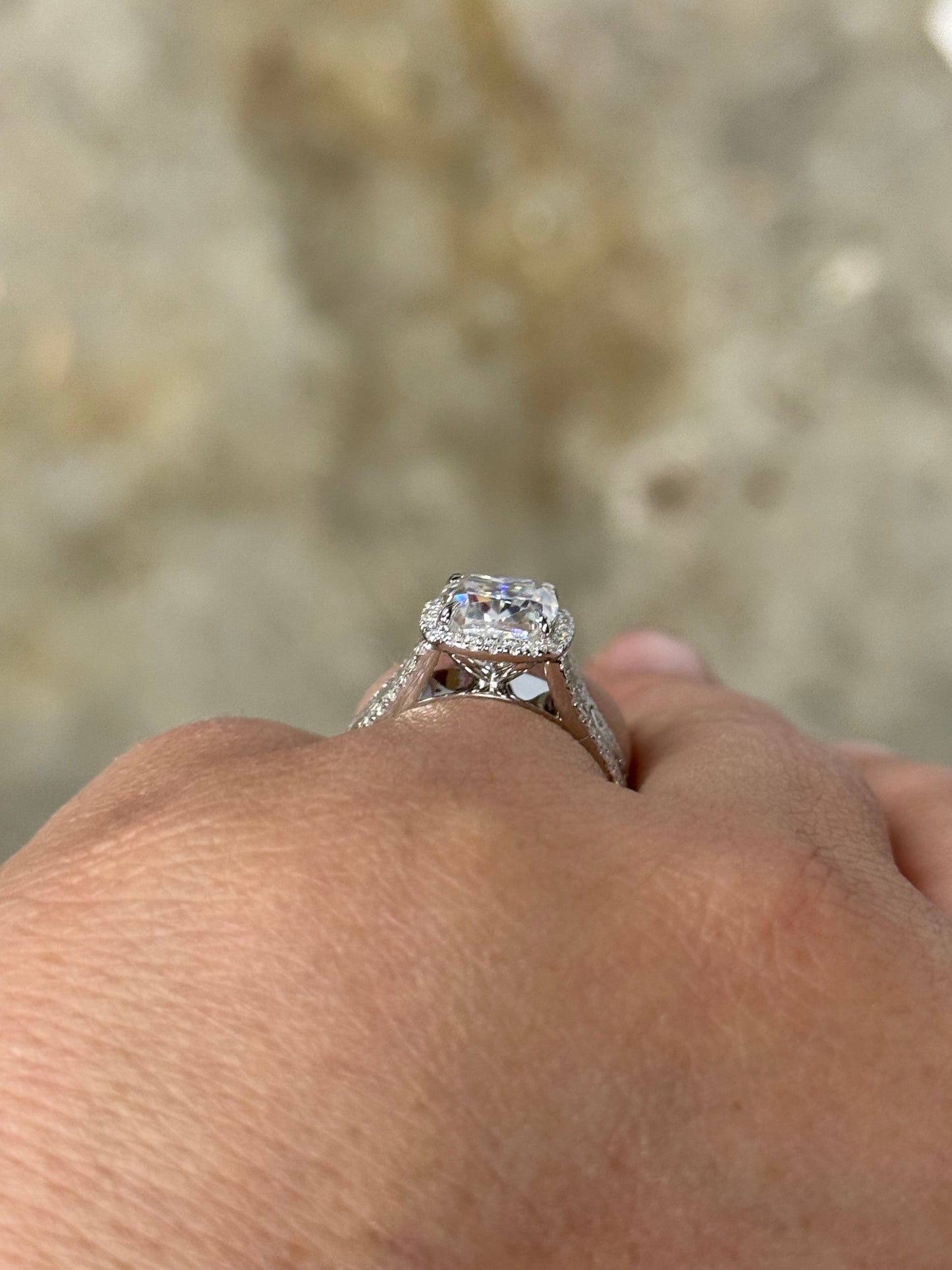 Jean DIAMOND Cathedral Engagement Ring Engagement Rings Tines Ranch Co