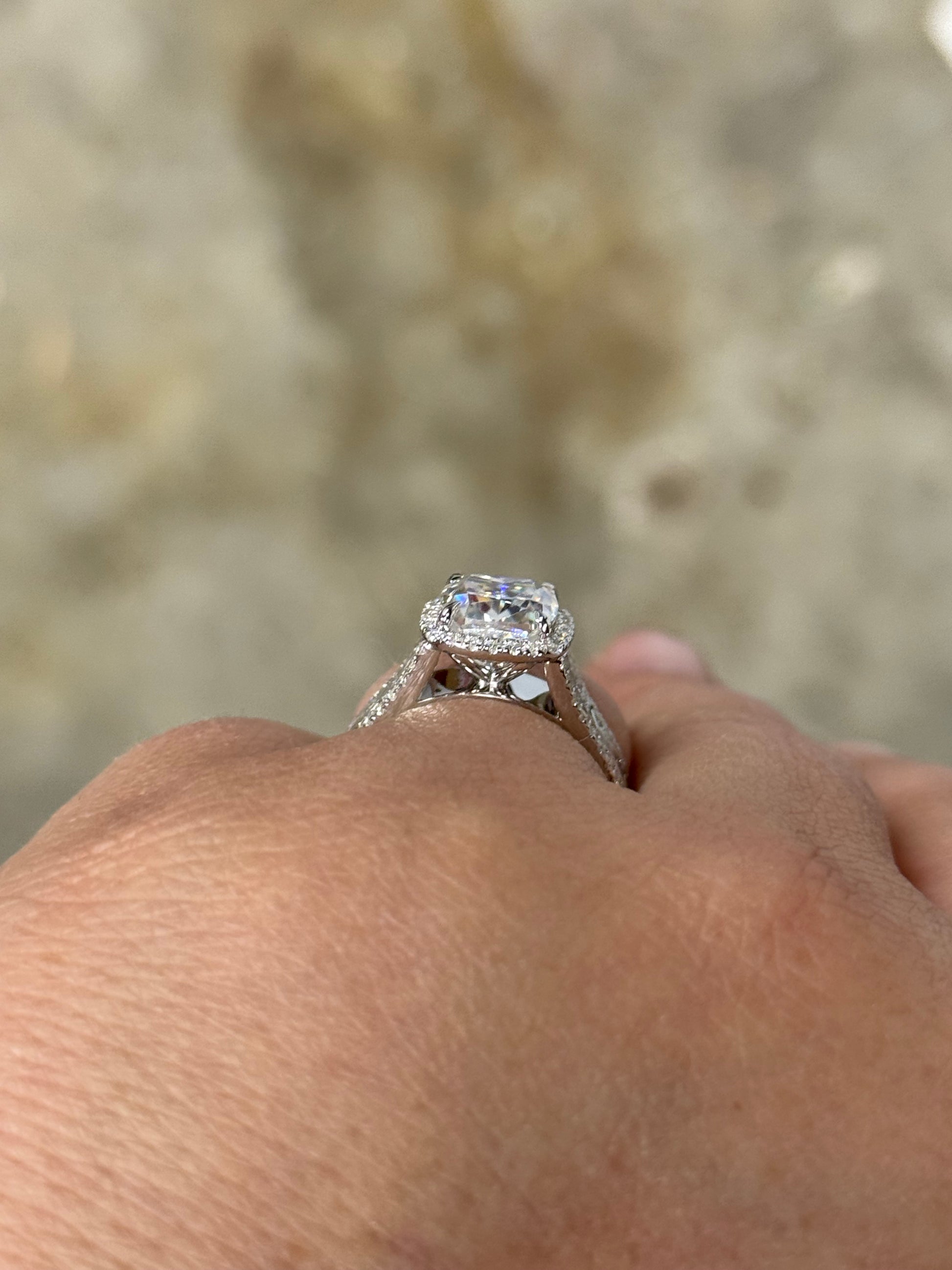 Jean DIAMOND Cathedral Engagement Ring Engagement Rings Tines Ranch Co