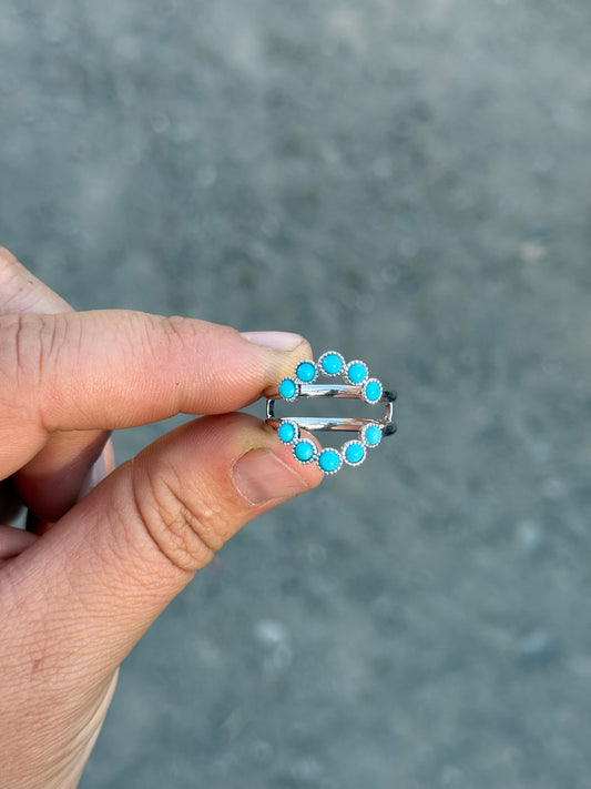 Ringo Jr. Turquoise Insert Sterling Silver Wedding Band