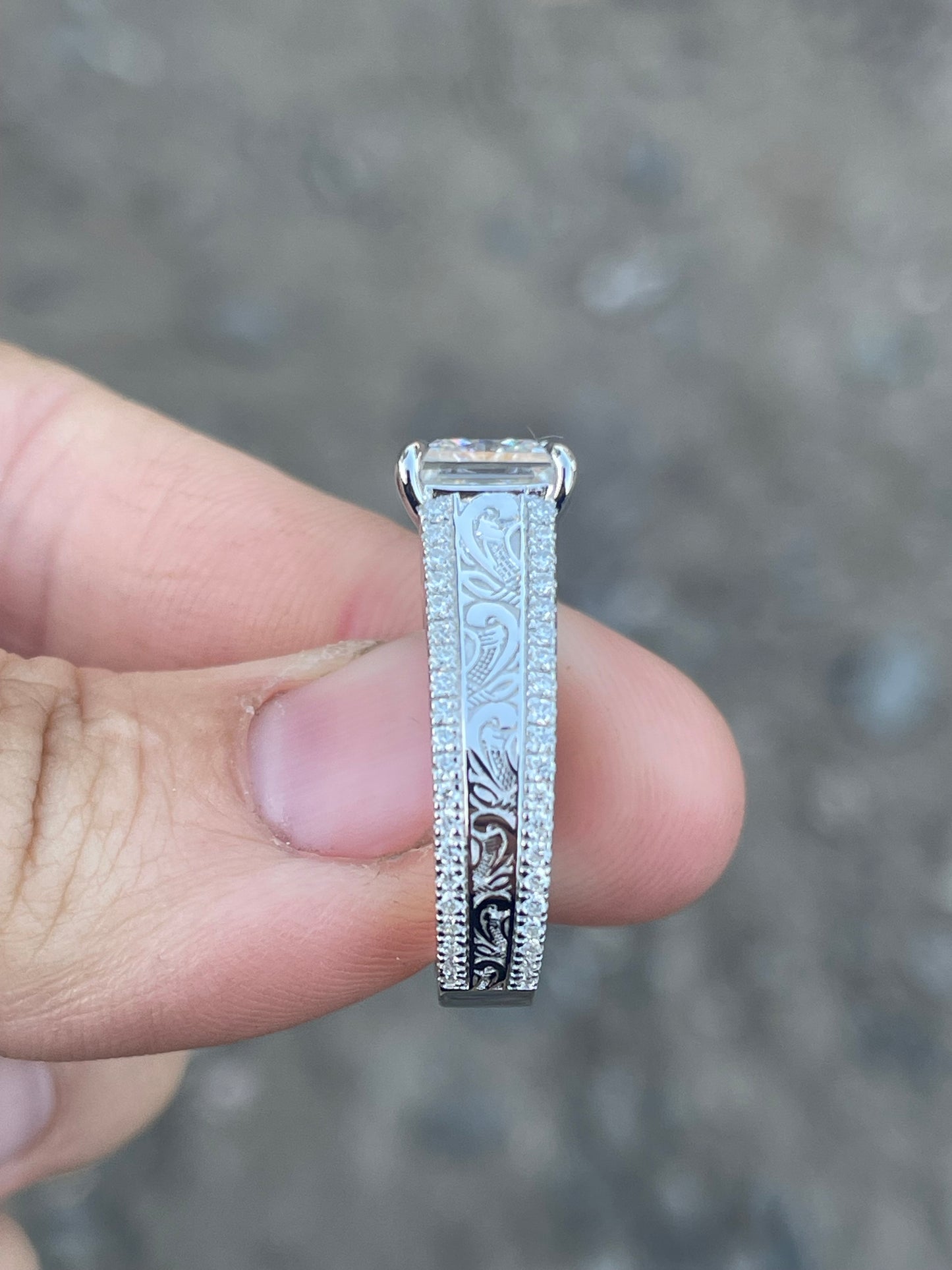 McKenna Cathedral Sterling Silver Engagement Ring