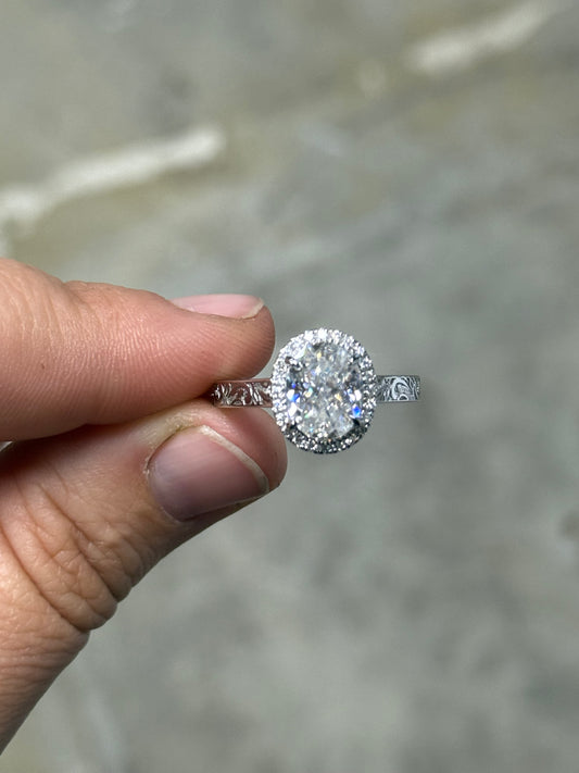 Lou Cathedral Sterling Silver Engagement Ring